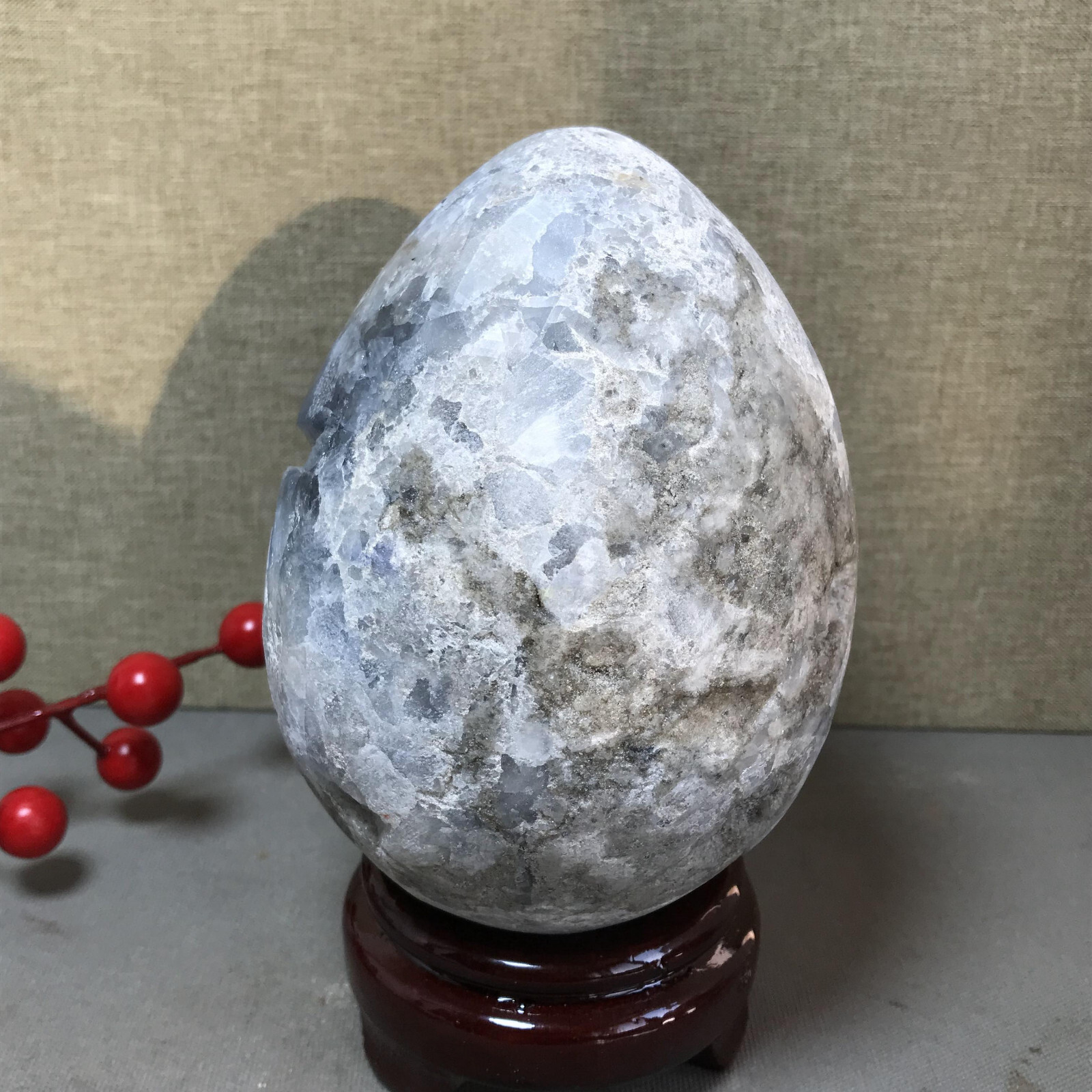 1.96kg Natural Raw Blue Celestite Crystal Quartz Cluster Geode Specimen A4510