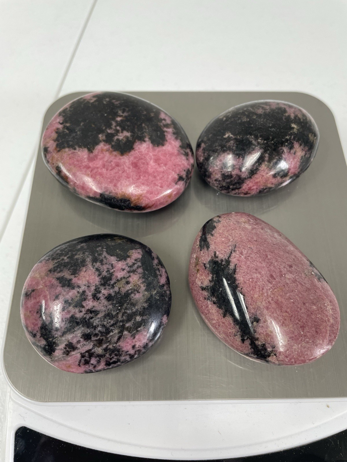 Lot 4 Pink RHODONITE Polished Palm Stone Gemstone 1 Lb +