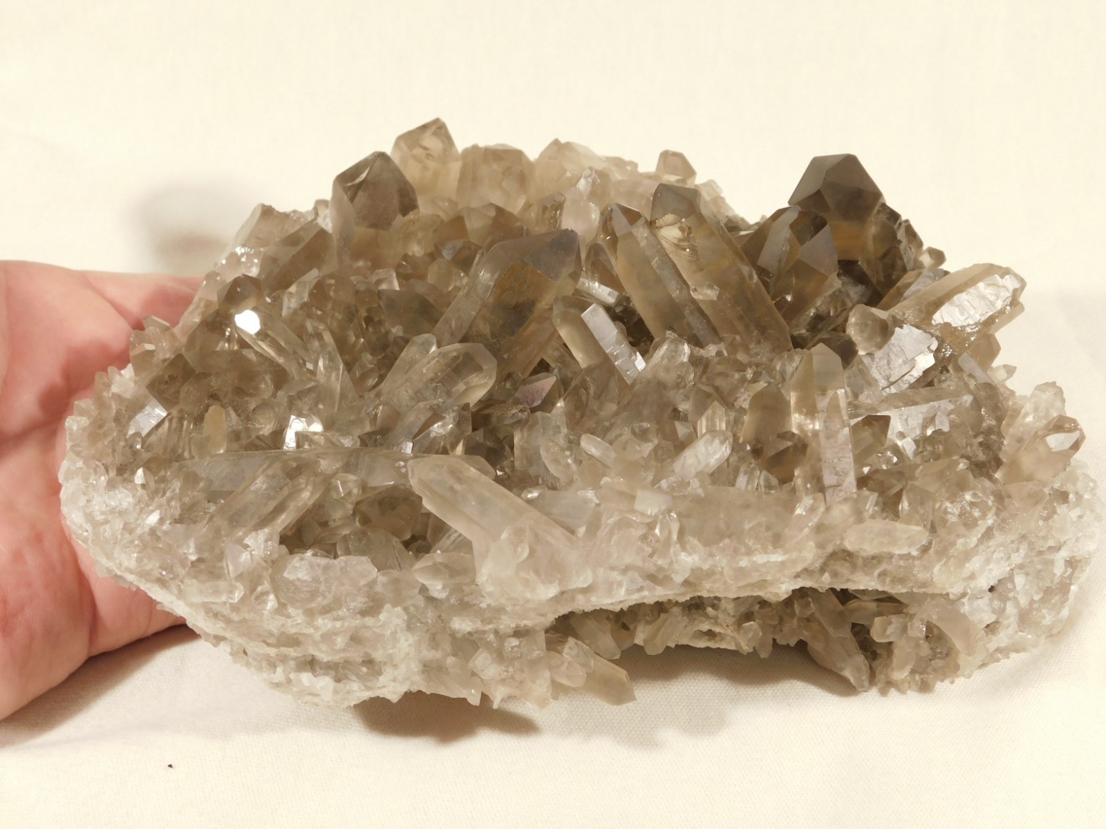 BIG! AAA SMOKY Quartz Crystal Cluster with Stand Brazil 1868gr