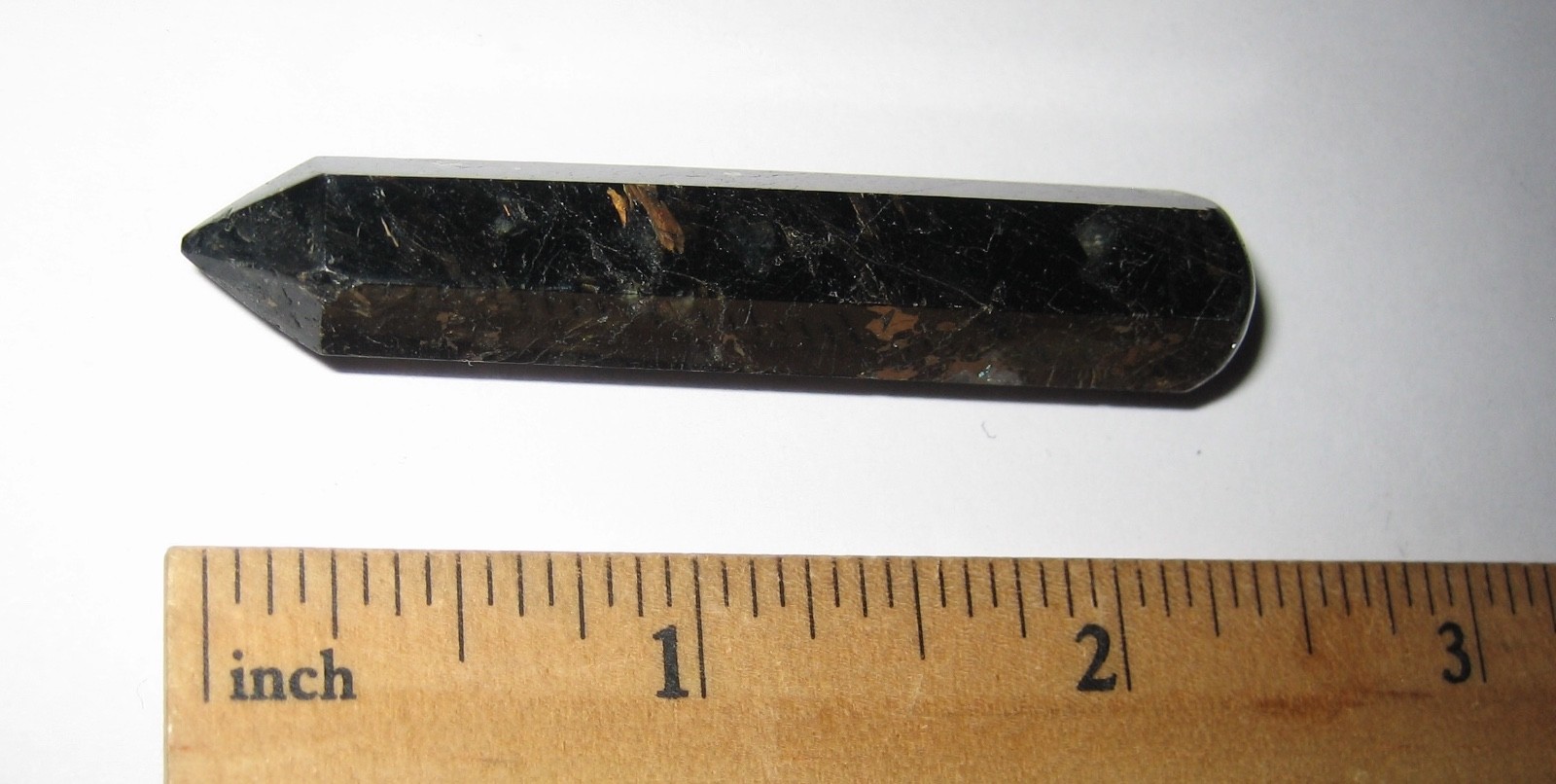 60mm RARE! POLISHED NATURAL AUTHENTIC NUUMMITE STONE WAND GREENLAND 16grams *2