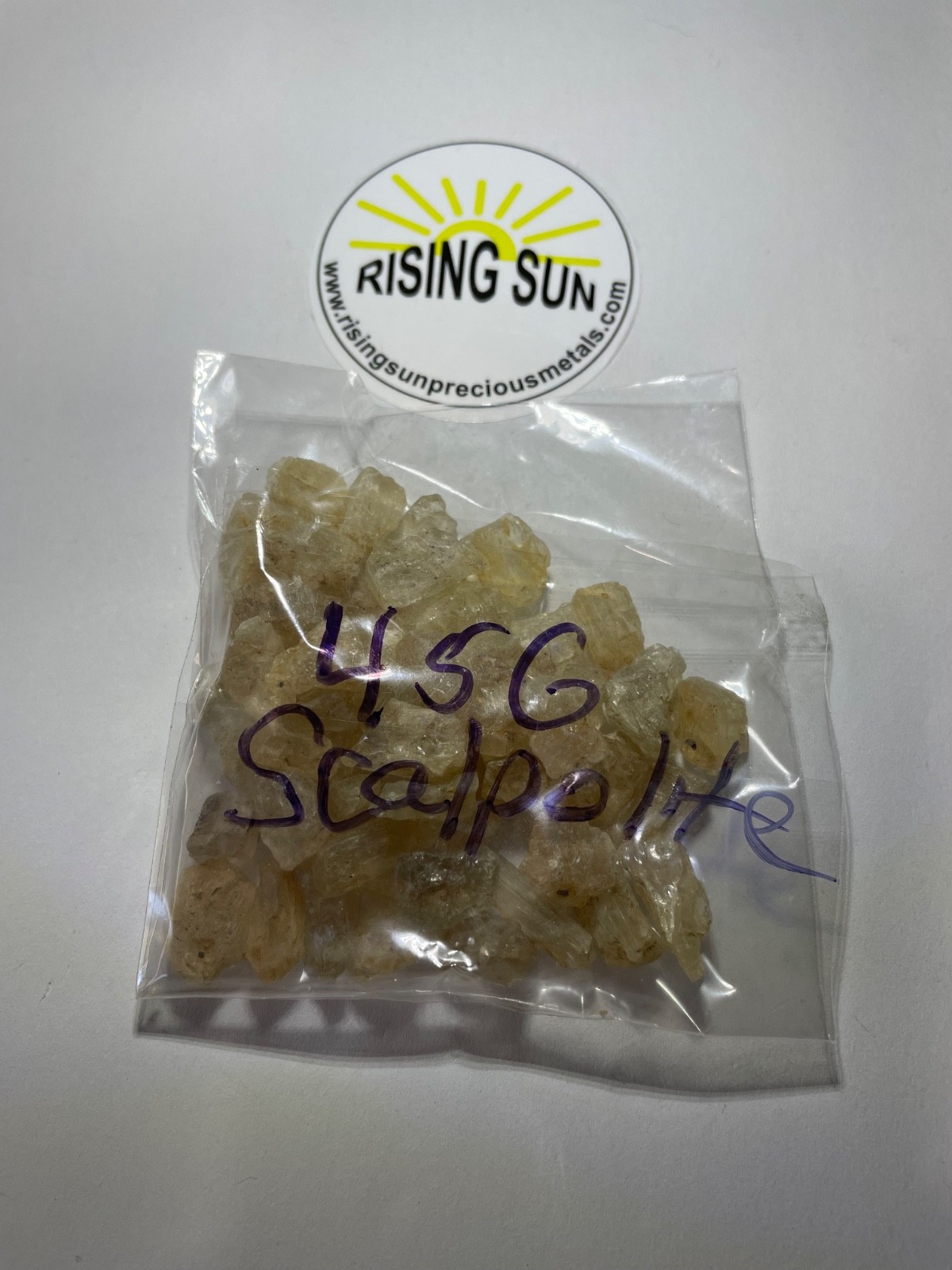 45 Grams Amazing Gem Natural Clear Golden Scapolite Crystal From Mozambique A