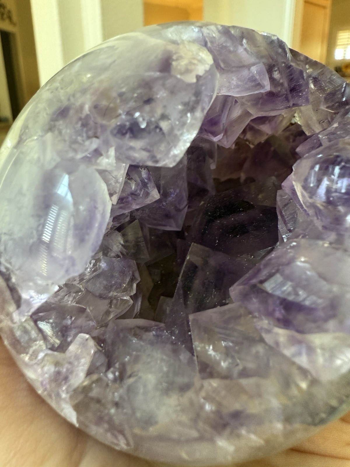 Large 87mm Toothy Amethyst Crystal Druzy Sphere 1lb 12 Oz Purple Phantoms Ball
