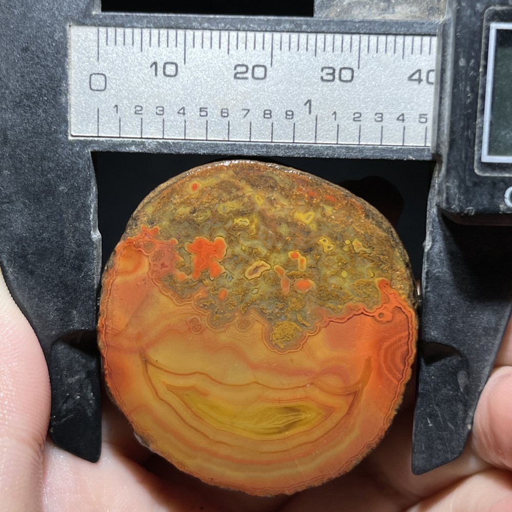 Natural half Rough Chinese Agate crystal geode Achat Nodule Hebei 52g D764