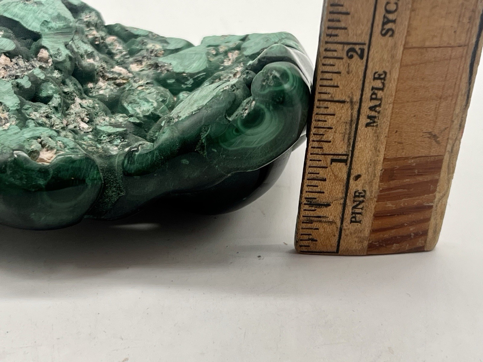 Polished Malachite Stone Congo 474g (1.04 lb) Green Display Lapidary Specimen