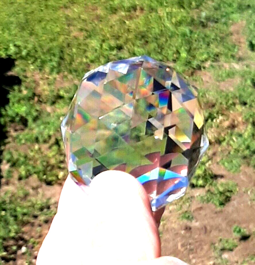 3 Clear Cut Crystal Ball Set/50&60&80mm/K9 Faceted Gazing Ball From US