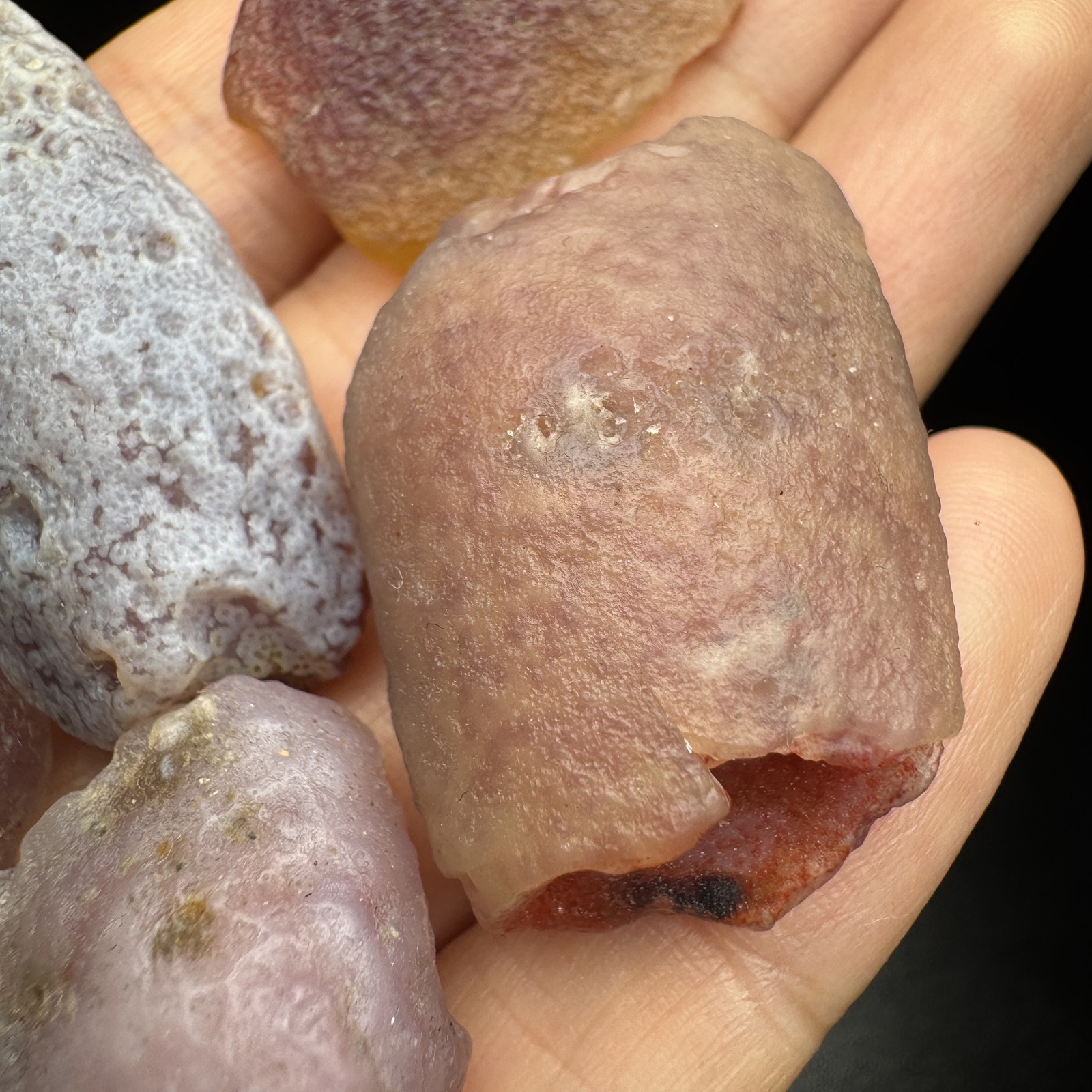 9pcs 133G Natural Alxa Gobi Sweet Candy Agate Set #6634