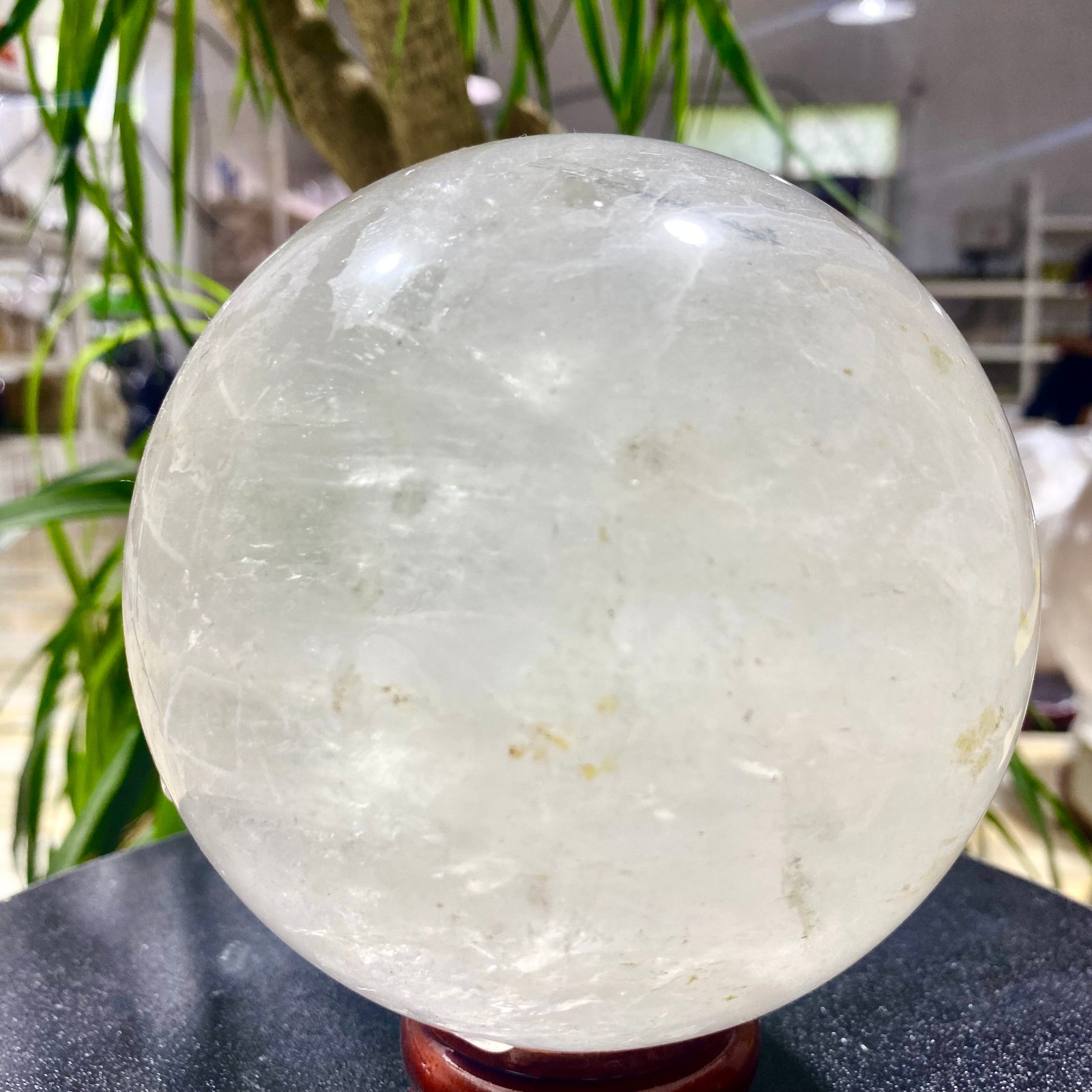 5.29LB white crystal transparent quartz crystal ball Reiki repair