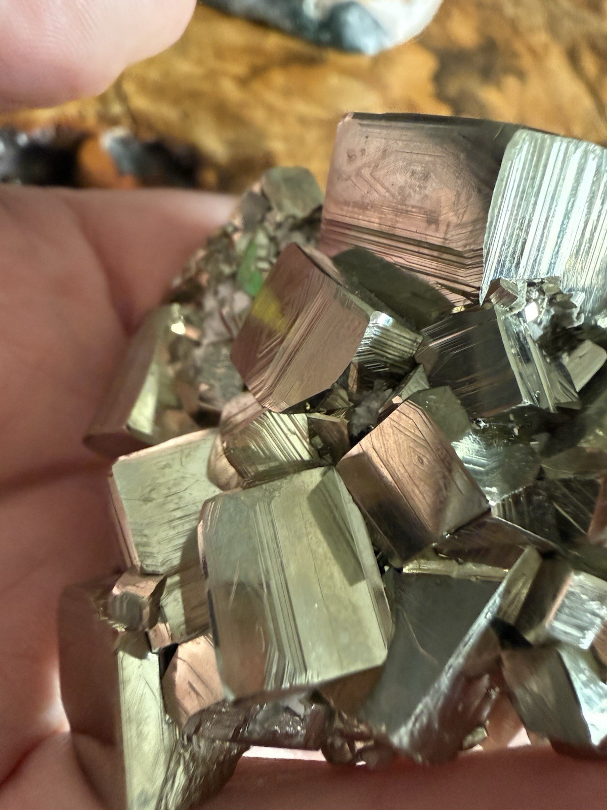 Cubic Pyrite Crystal Matrix 286g Peru