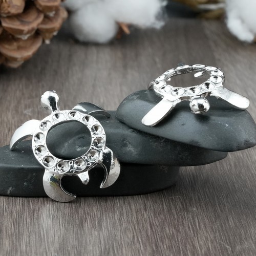 Silver Plated Alloy Turtle Sphere Stand Crystal Display Holder Spiritual Decor