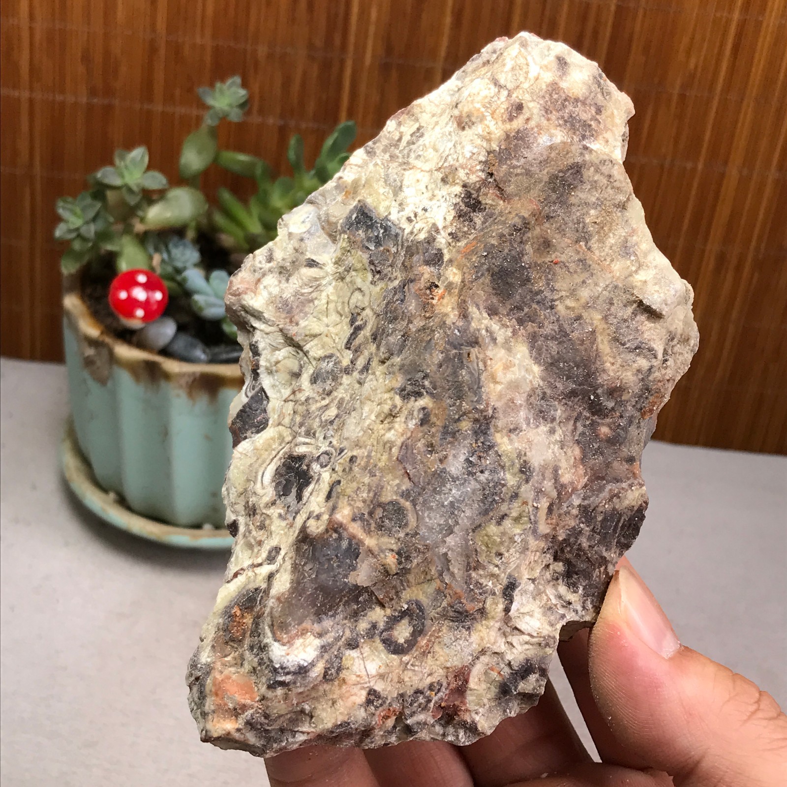 Natural Indonesian Bloodstone agate Crystal rough original Specimen 449g A5968