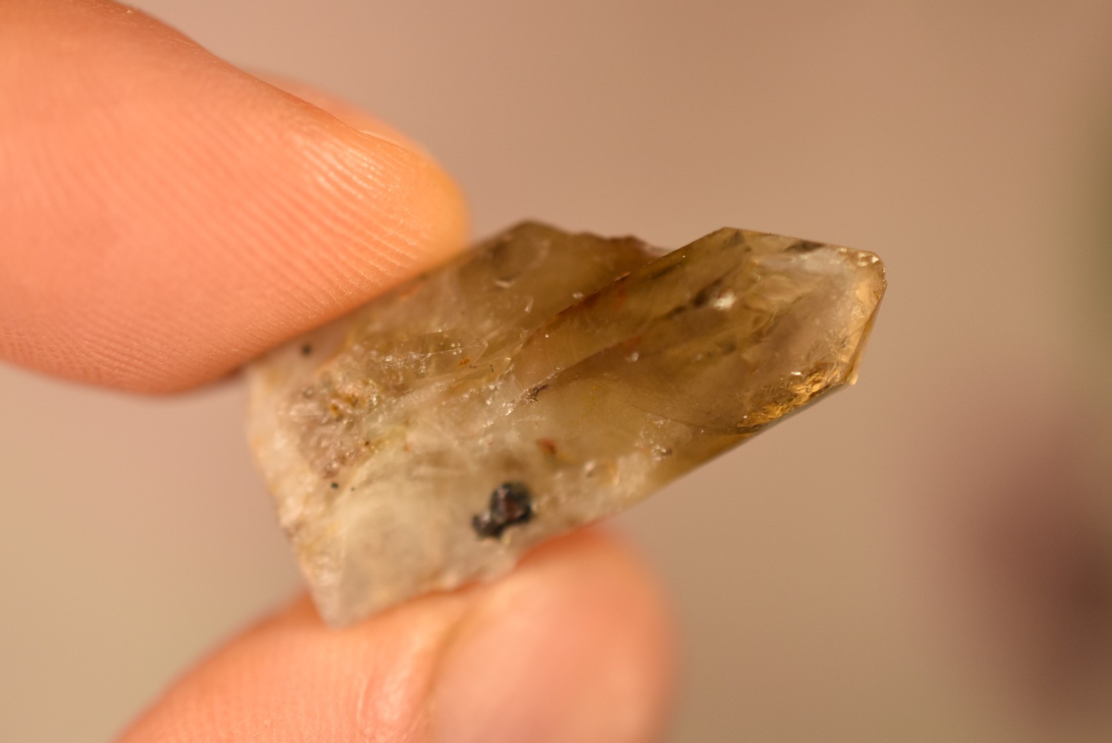 *AUSTRALIAN* CITRINE Crystal 2.9cm 4.7g Cluster Cassiterite Inclusion NSW