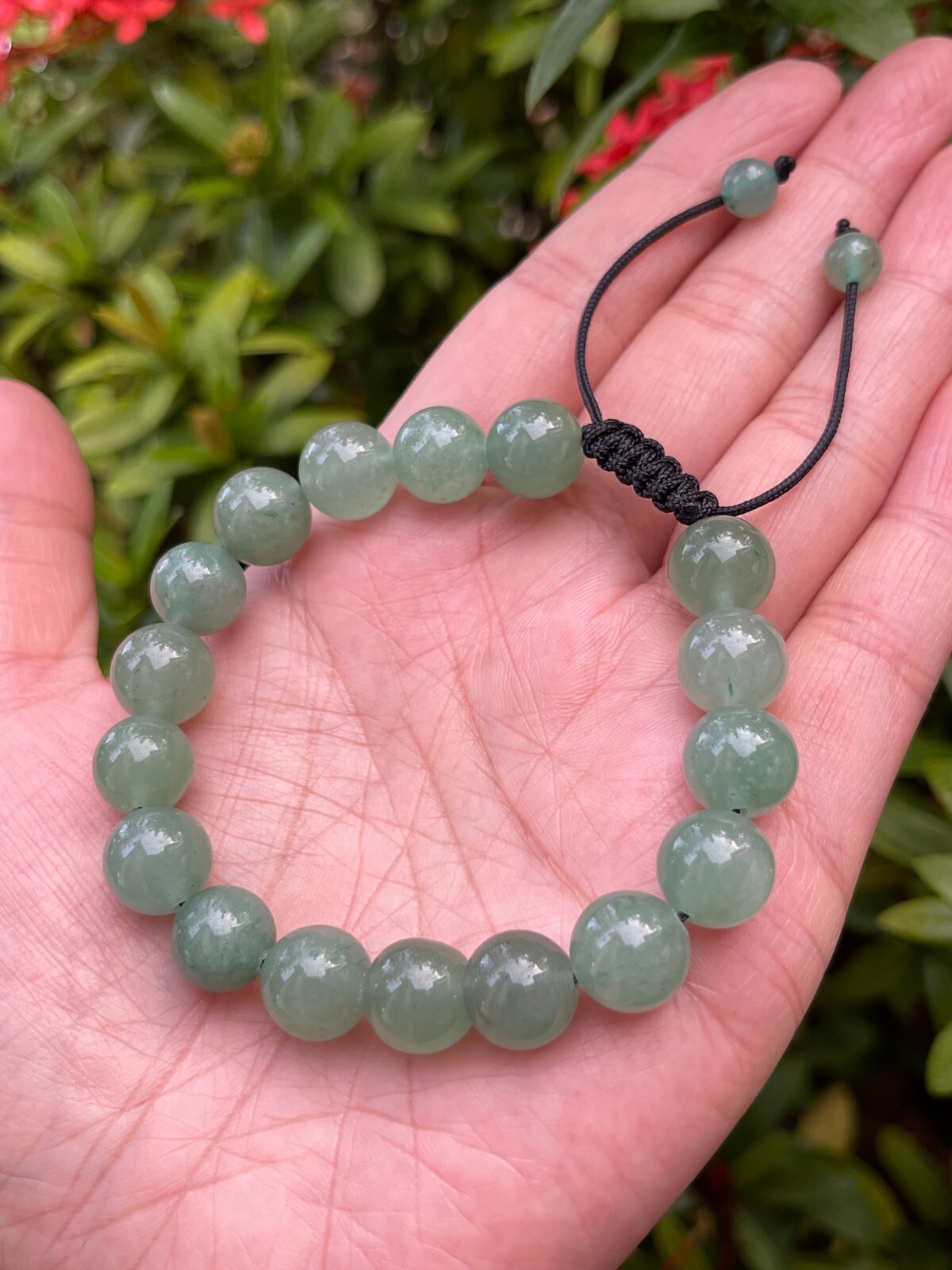 Grade A++Green Aventurine Crystal Adjustable Bead Bracelet 10mm,Genuine Bracelet