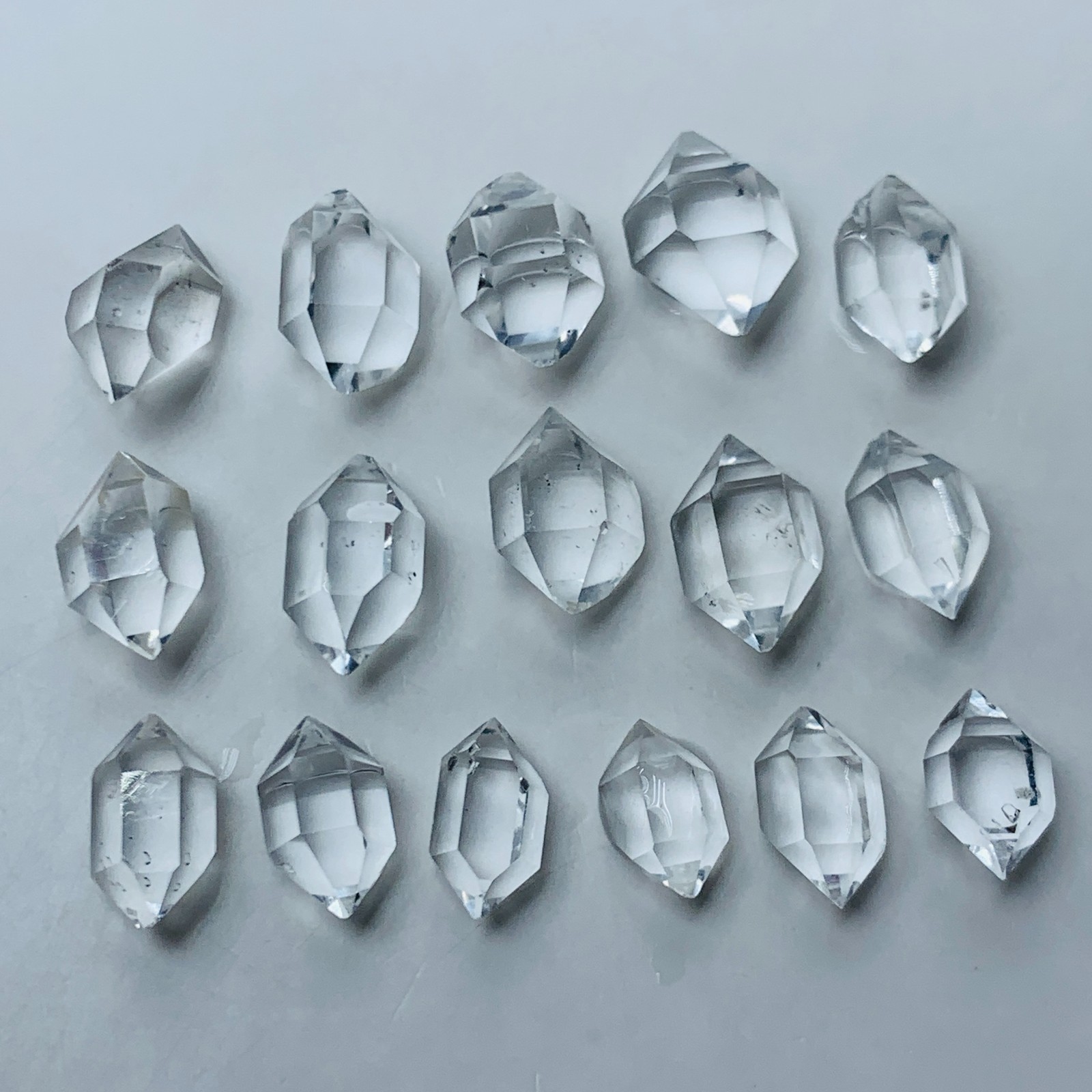 16PC small rare Herkimer diamond, quartz crystal, gemstone gift 20ct 8-10MM
