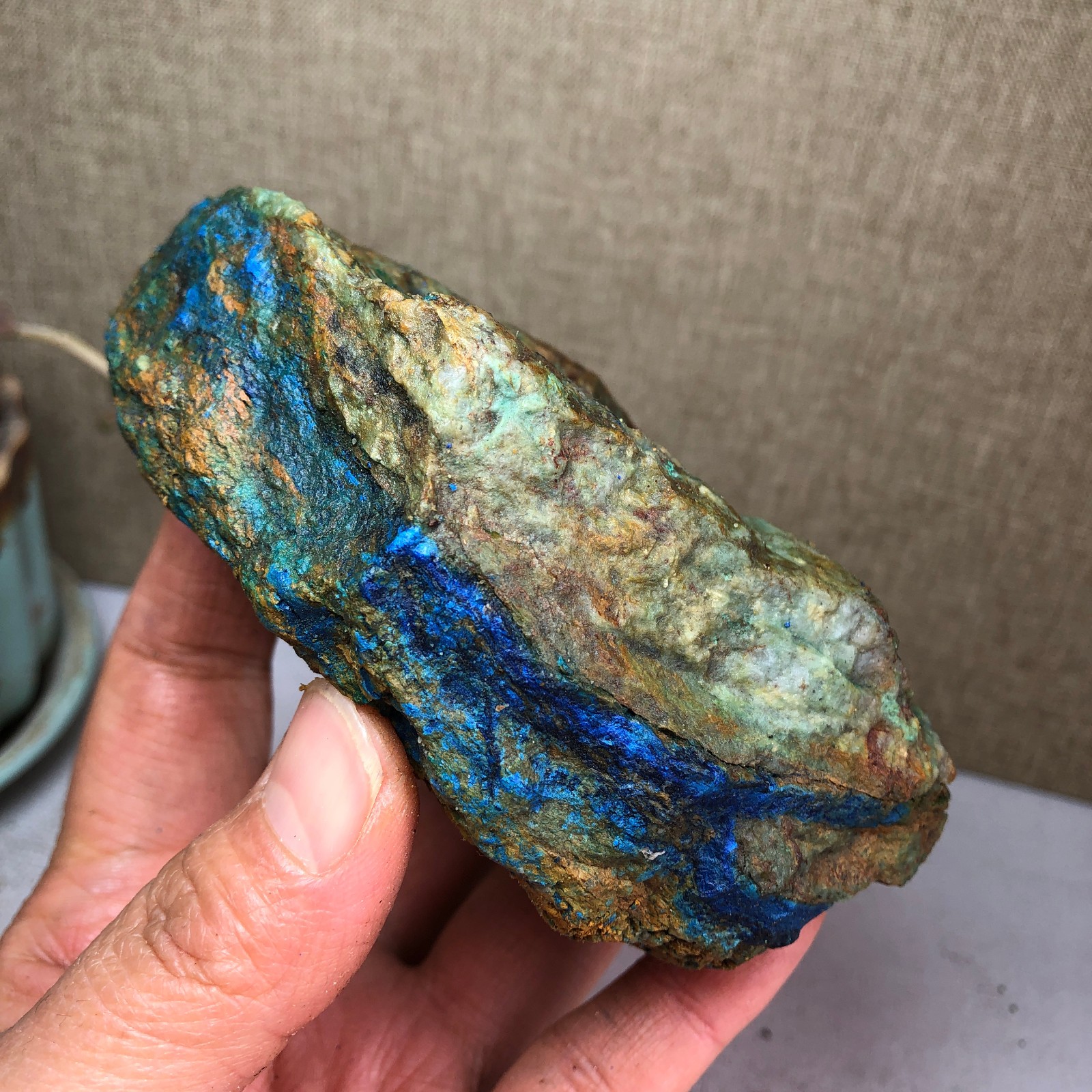 382g Natural Azurite Malachite gemstone Rough original Crystal Specimen A3422