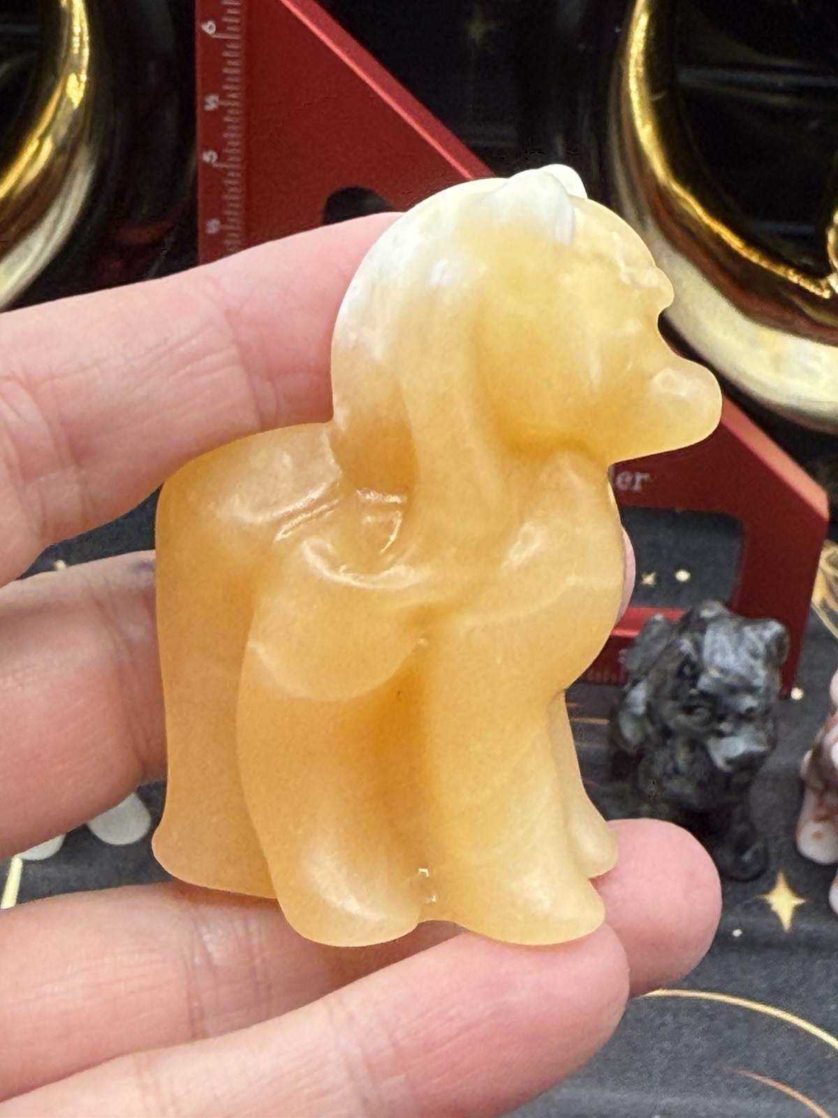 Natural Crystals Mixed Materail My little Pony Carving Free ship & Gift