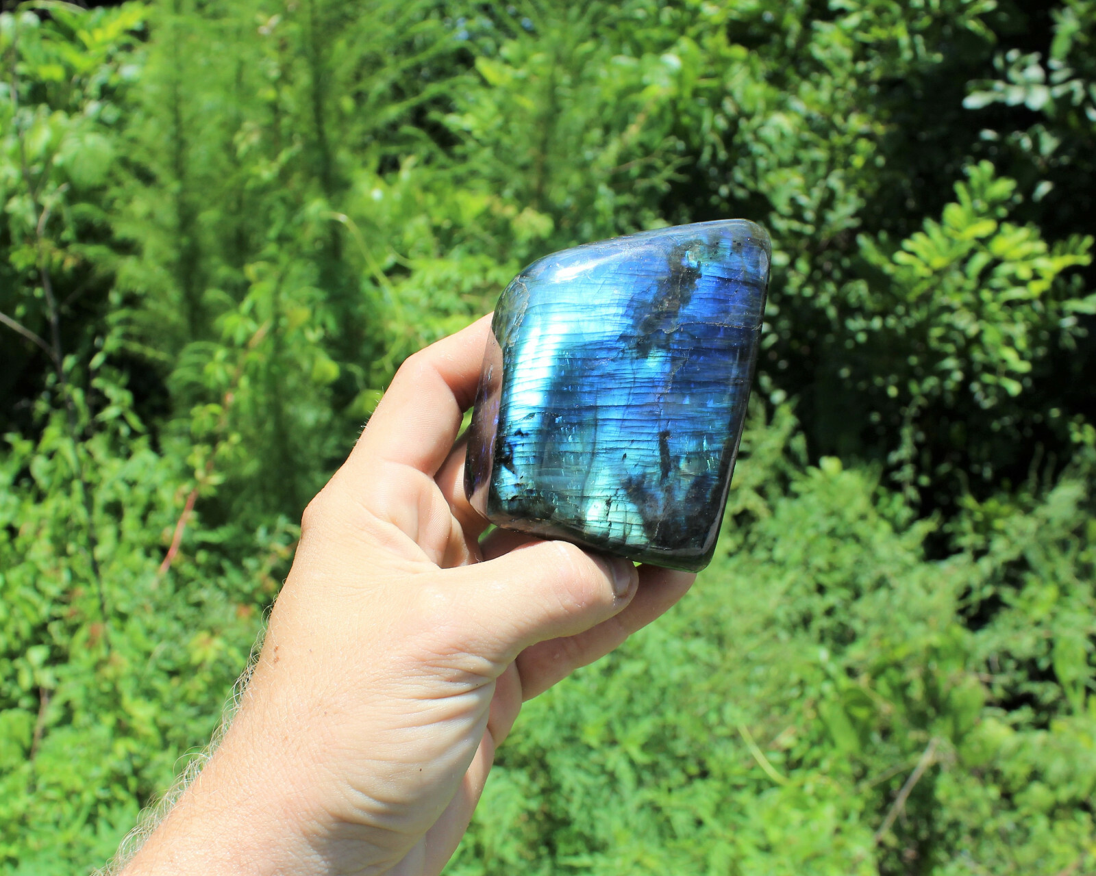 Polished Labradorite Freeform: High Flash Free Standing Crystal Display Specimen