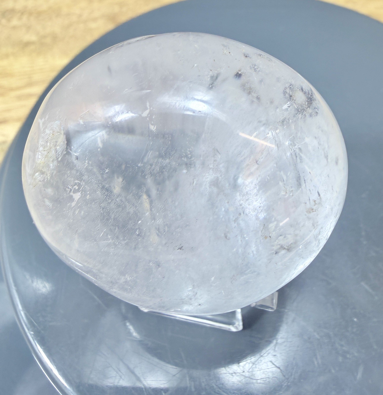 Crystal Clear Quartz Palmstone Natural Master Healer spiritual meditate 90g (4)