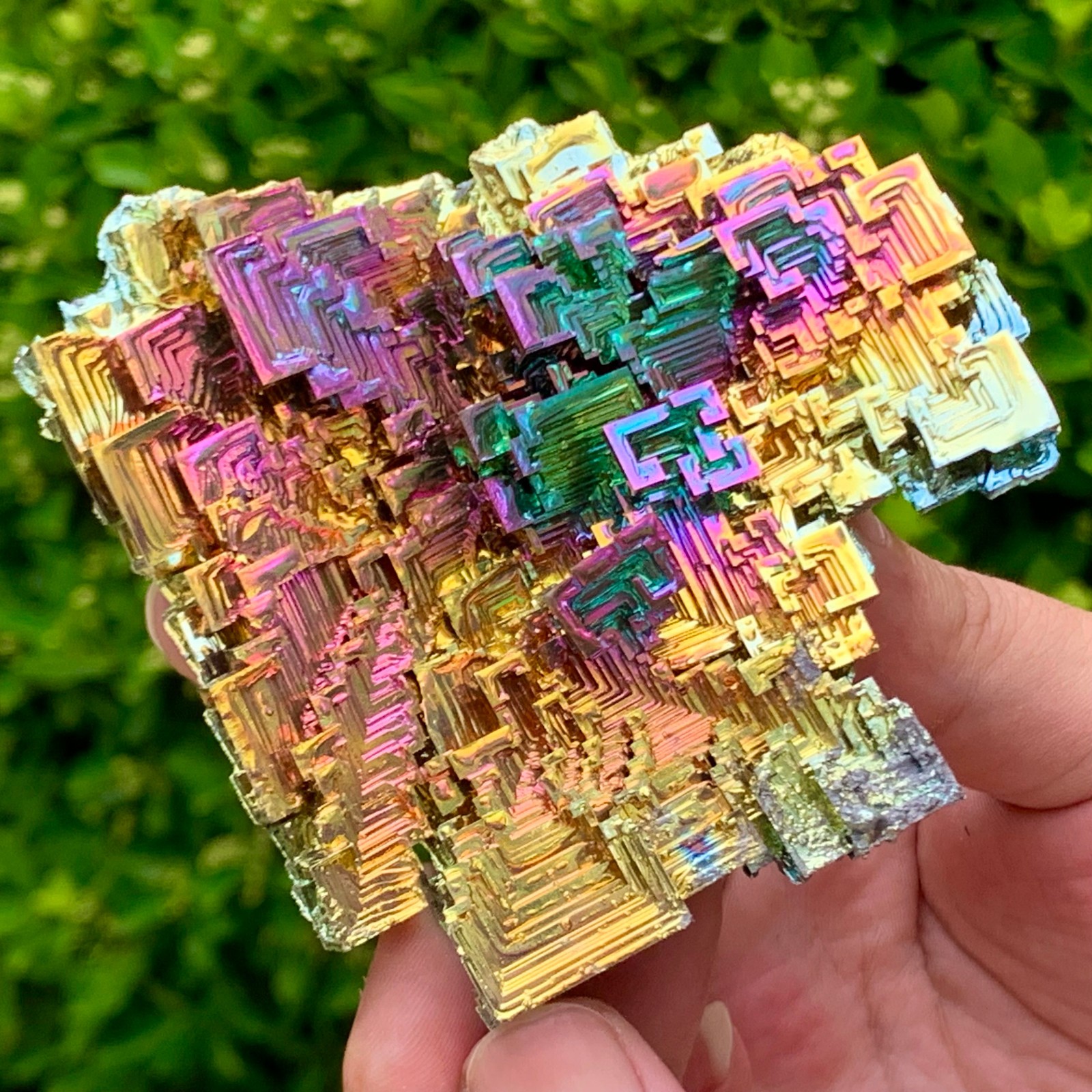 226G ram Bismuth rainbow crystal elementBi gemstone Mineral specimen healing