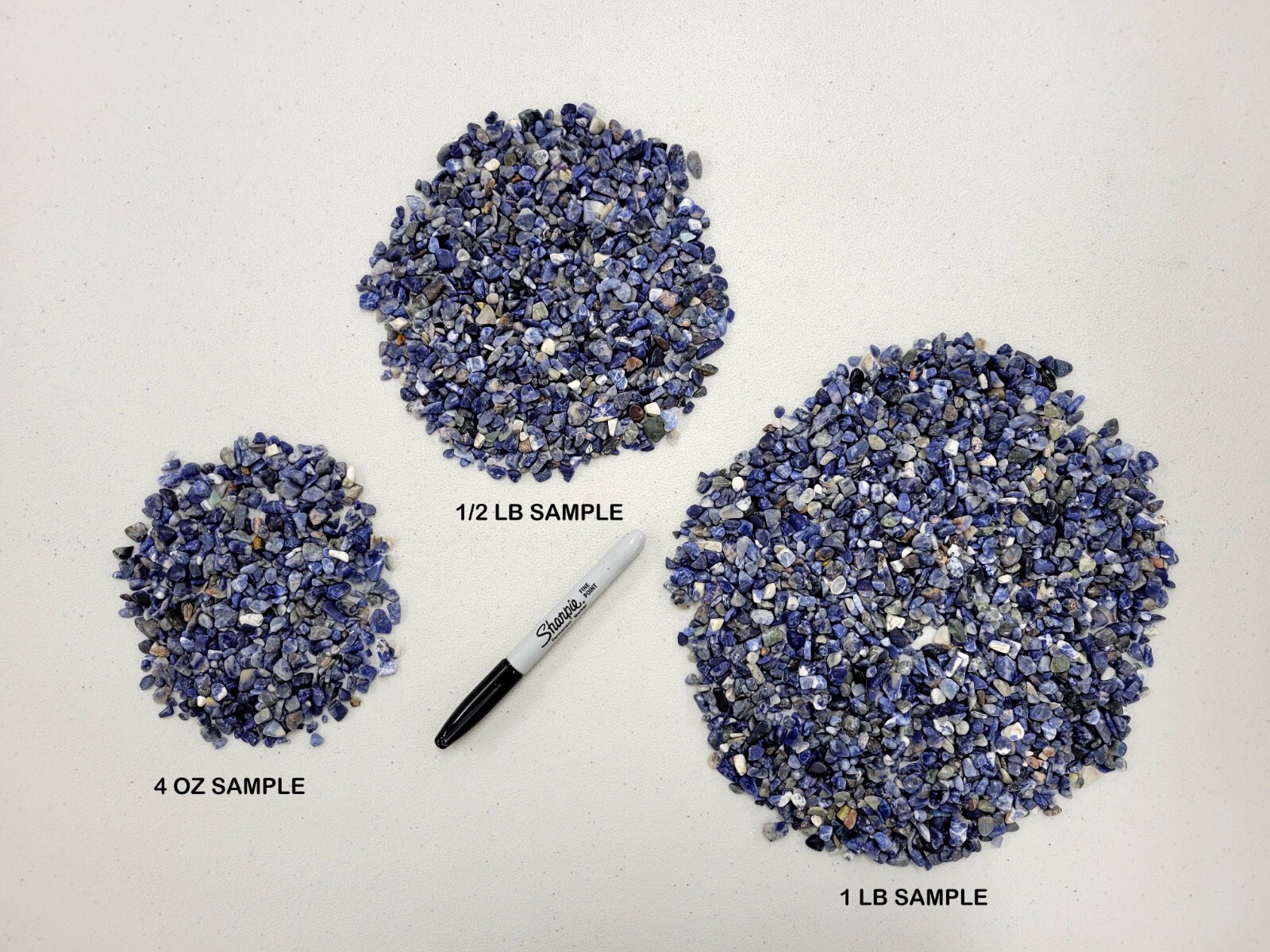 Mini Tumbled Sodalite Crystal Chips Bulk Gemstone Undrilled Loose Jewelry Beads