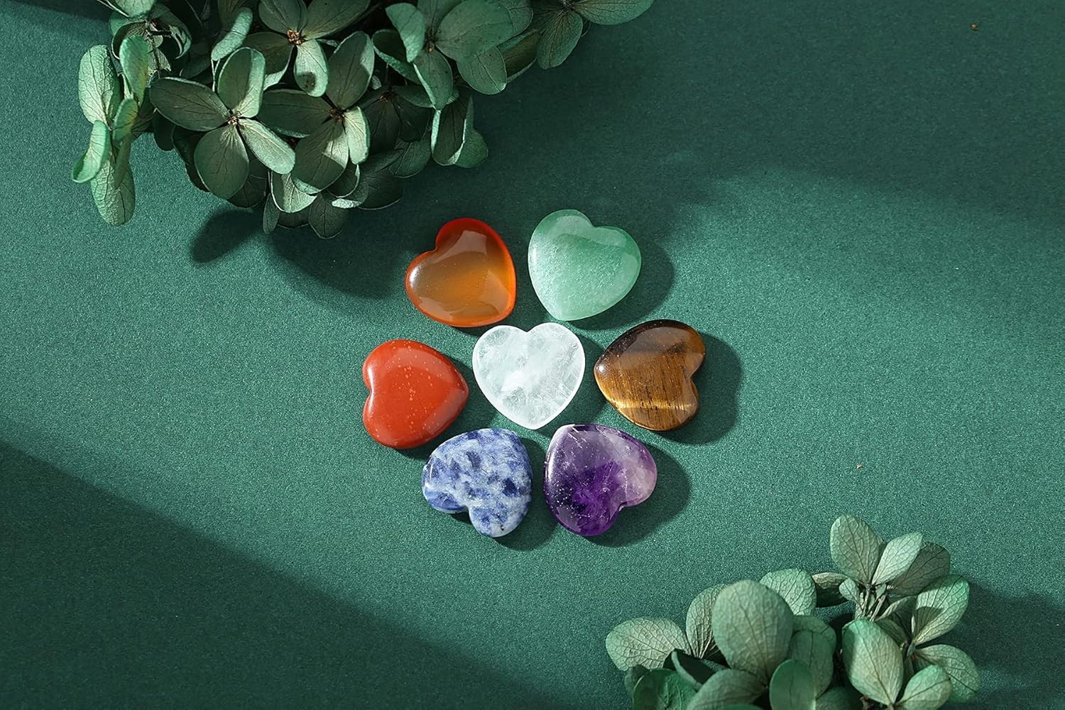 7 Chakra Love Stones Set – Polished Gemstones for Emotion & Balance 0.8 Inches