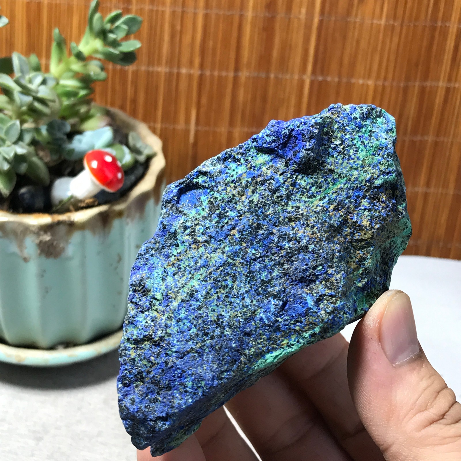 219g Natural Azurite/Malachite gemstone Rough original Crystal Specimen A6538