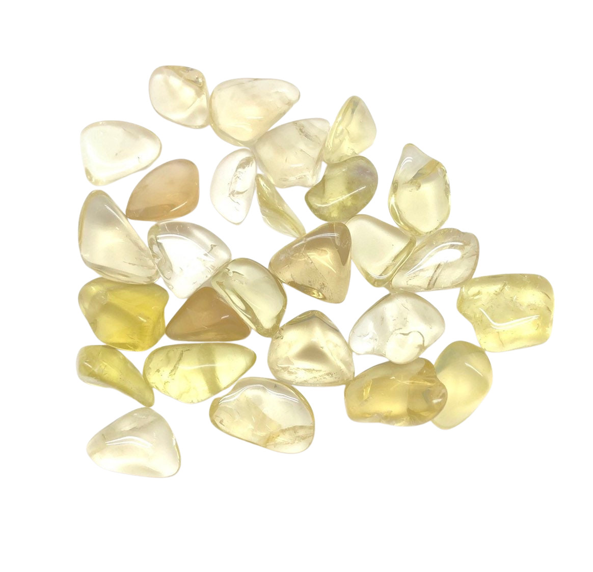 Lemon Quartz Tumbled Stone, Natural Lemon Quartz Crystal from Brazil