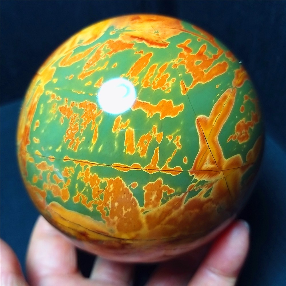 RARE 1020G Natural Polished Colorful Agate stone Ball Healing Madagascar CA4819
