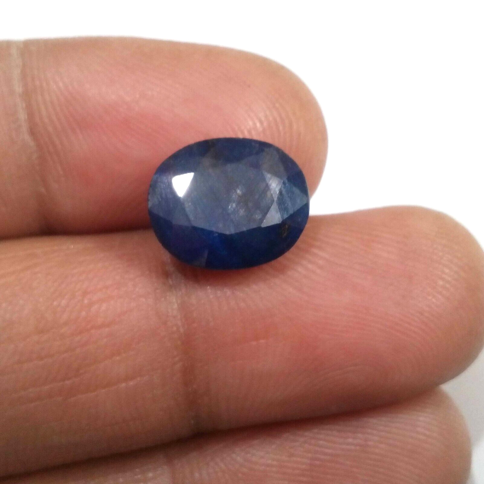 Fabulous Huge Blue Sapphire Faceted Gemstone Oval Shape 7.75 Crt Loose Gemstone