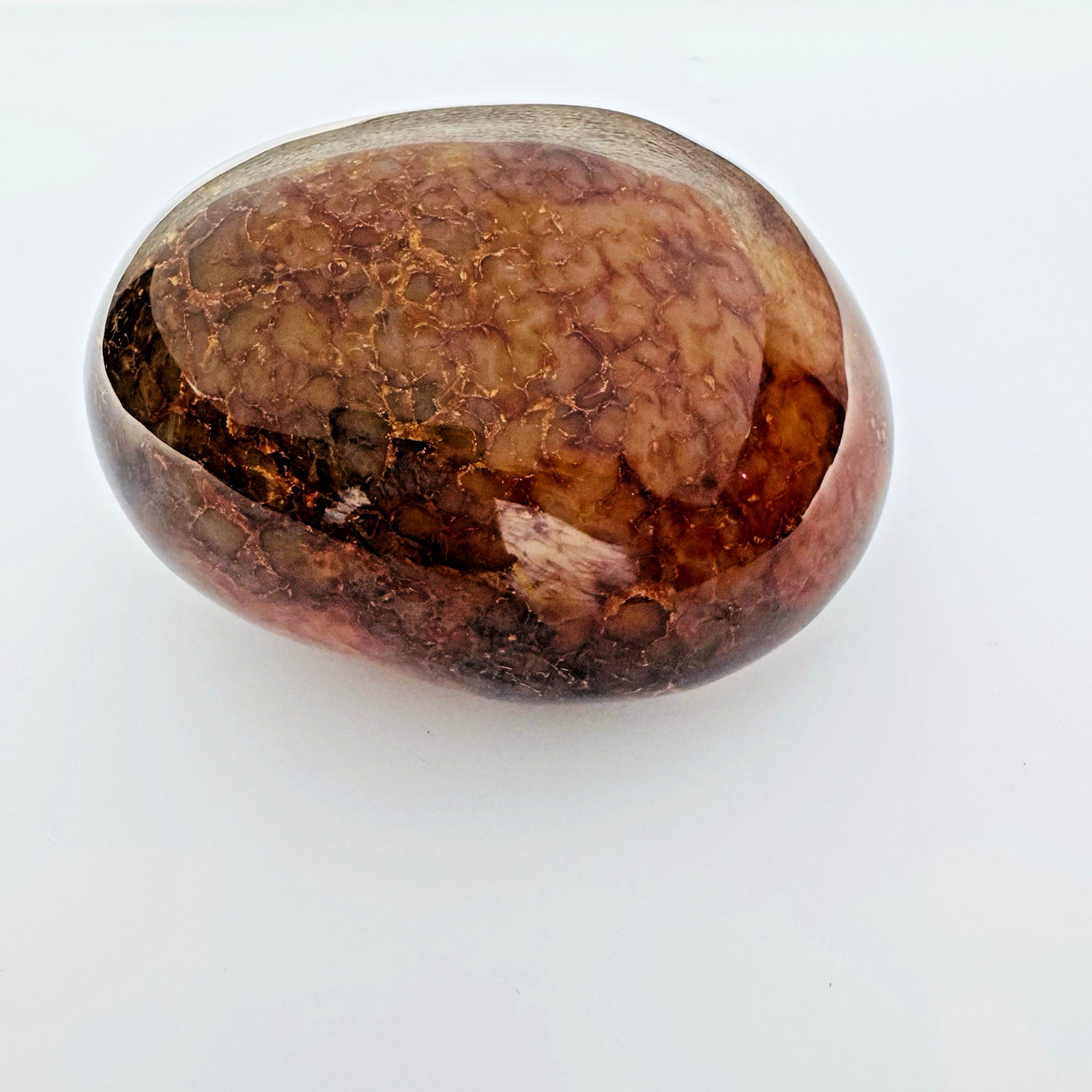 Large Carnelian Agate Freeform Polished Stone Madagascar 2.7lb Crystal Decor