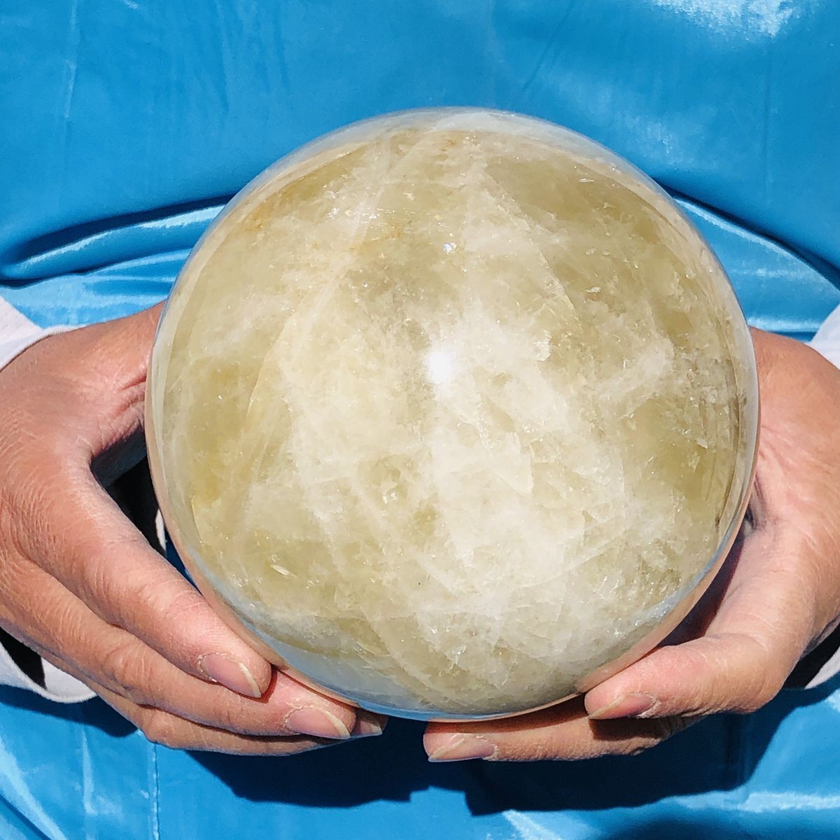 6.04LB Natural Yellow Crystal Ball Quartz Yellow Crystal Ball Healing
