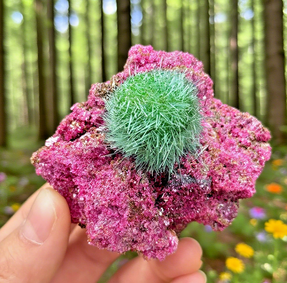 RARE Dandelion Zeolite Cluster Titanium Geode Gemstone Specimens Collection