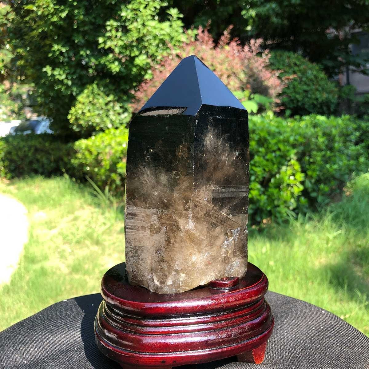 1940g Natural tea crystal specimen + pedestal MH1766