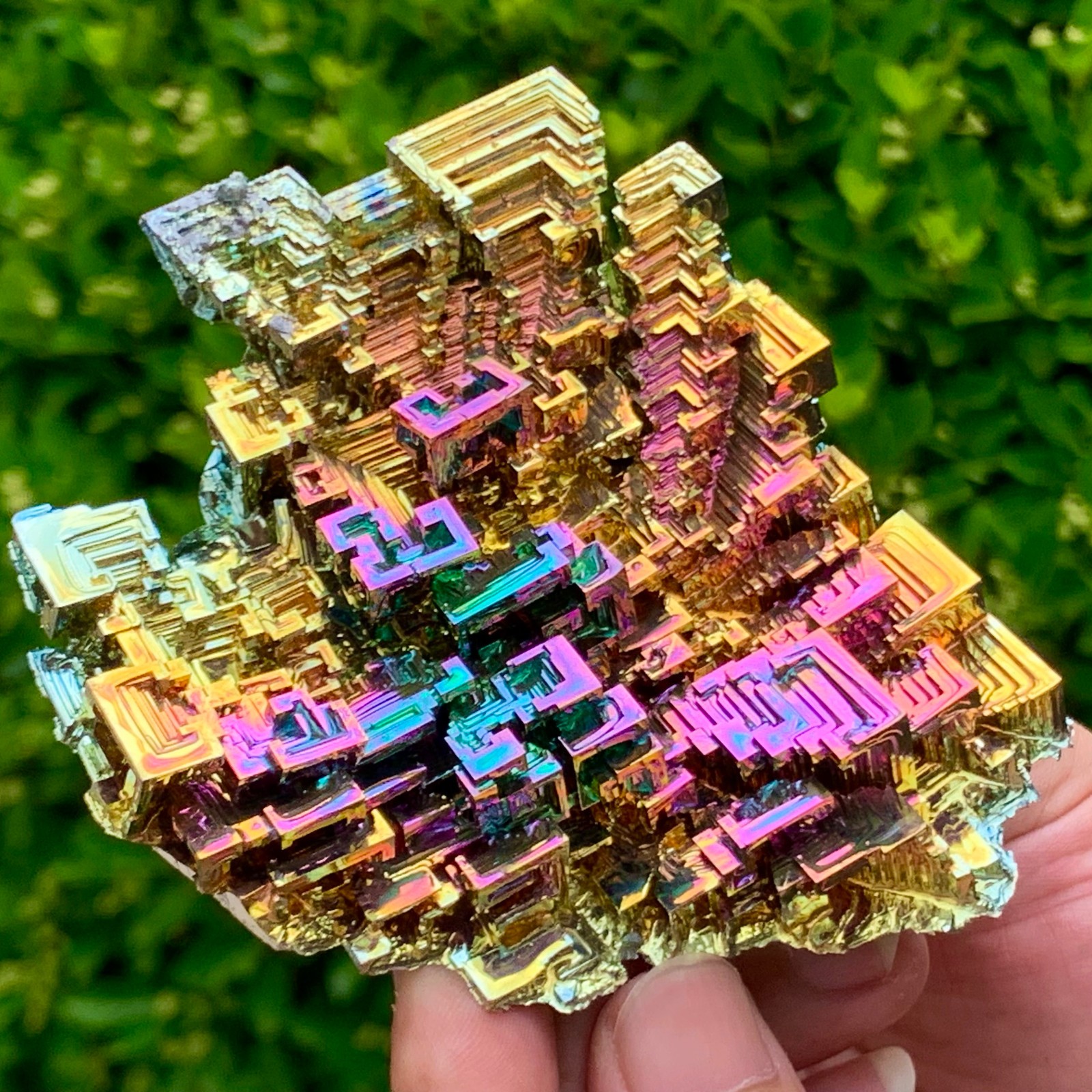 226G ram Bismuth rainbow crystal elementBi gemstone Mineral specimen healing