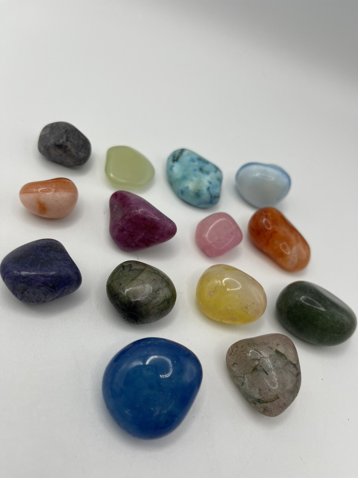 Assorted Tumbled Stones: SMALL, MEDIUM LARGE Sizes Lot Mixed