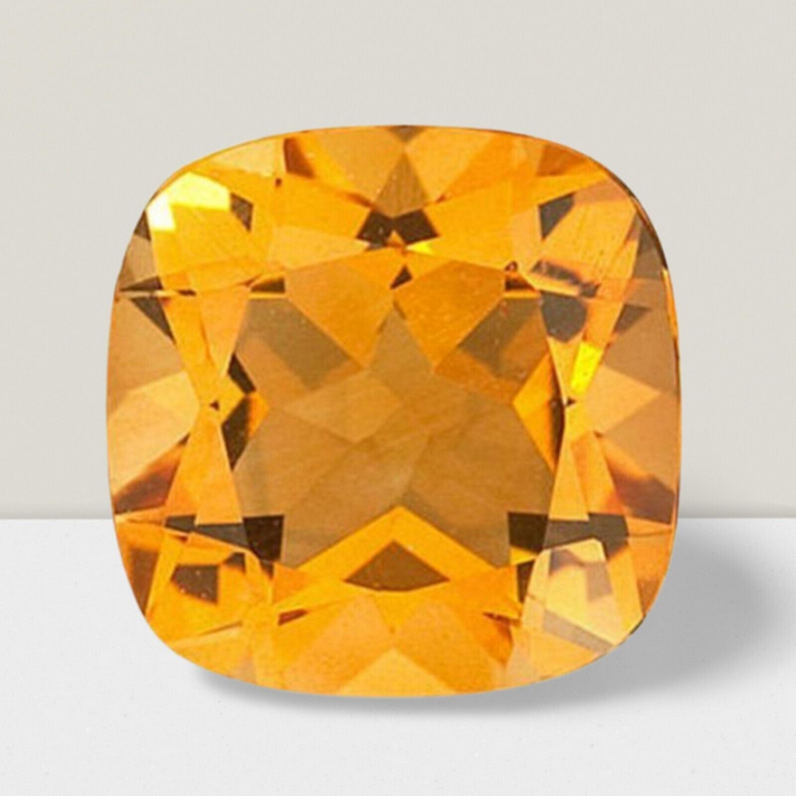 Citrine Cushion Cut Gemstone 3 Cts – 9 mm VVS Loose Gem