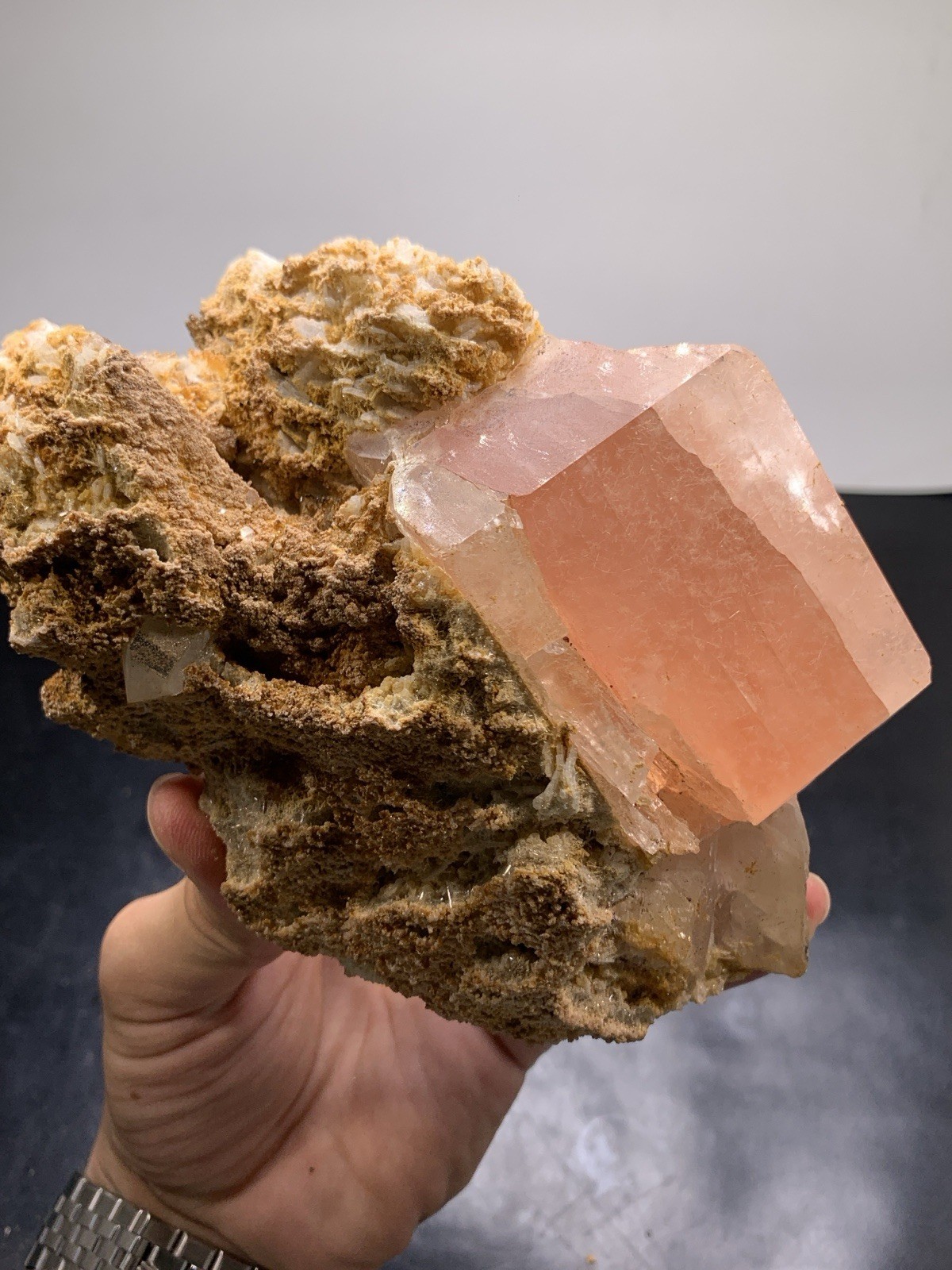 Natural Morganite Specimen With Feldspar & Quartz – Minerals Specimen From Afg
