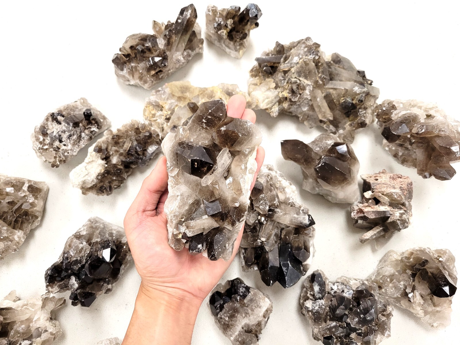 Smoky Quartz Crystal Clusters Smokey Quartz Natural Crystal Rocks Minerals