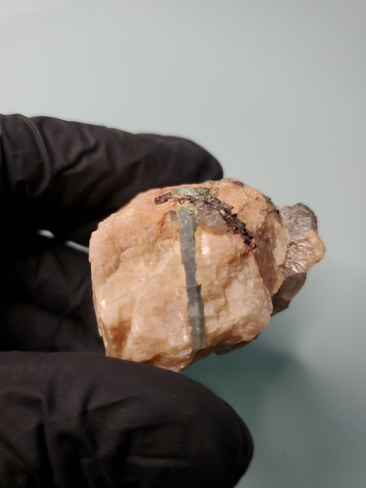 Aquamarine in Feldspar Crystal Specimen 72 grams
