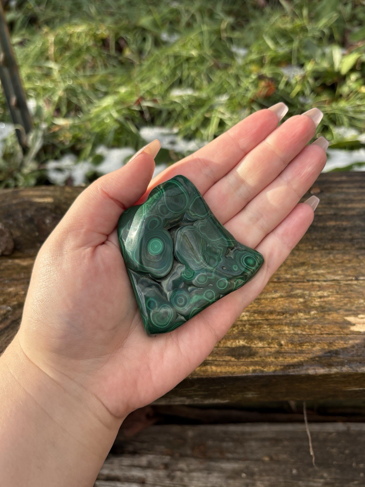 Polished Green Malachite Specimen- Natural 2.7” Banded Malachite Mineral Congo