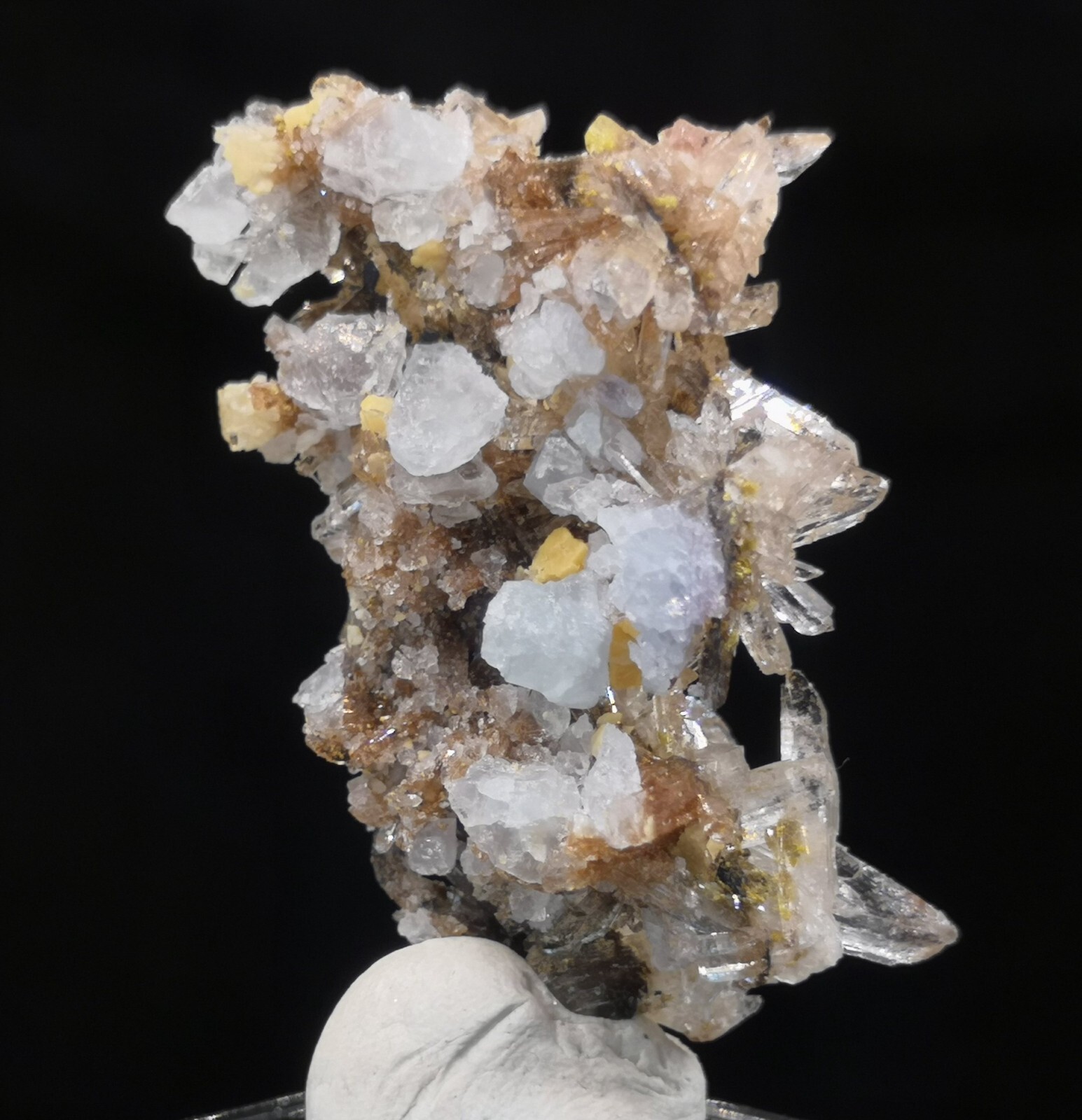 36mm Beautiful Creedite cluster w/ Fluorite, NEW FIND Natural Mineral Specimen