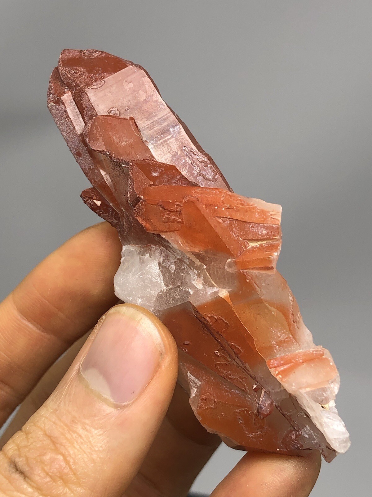 Red Quartz Crystal Cluster Point Morocco 2.4oz N34
