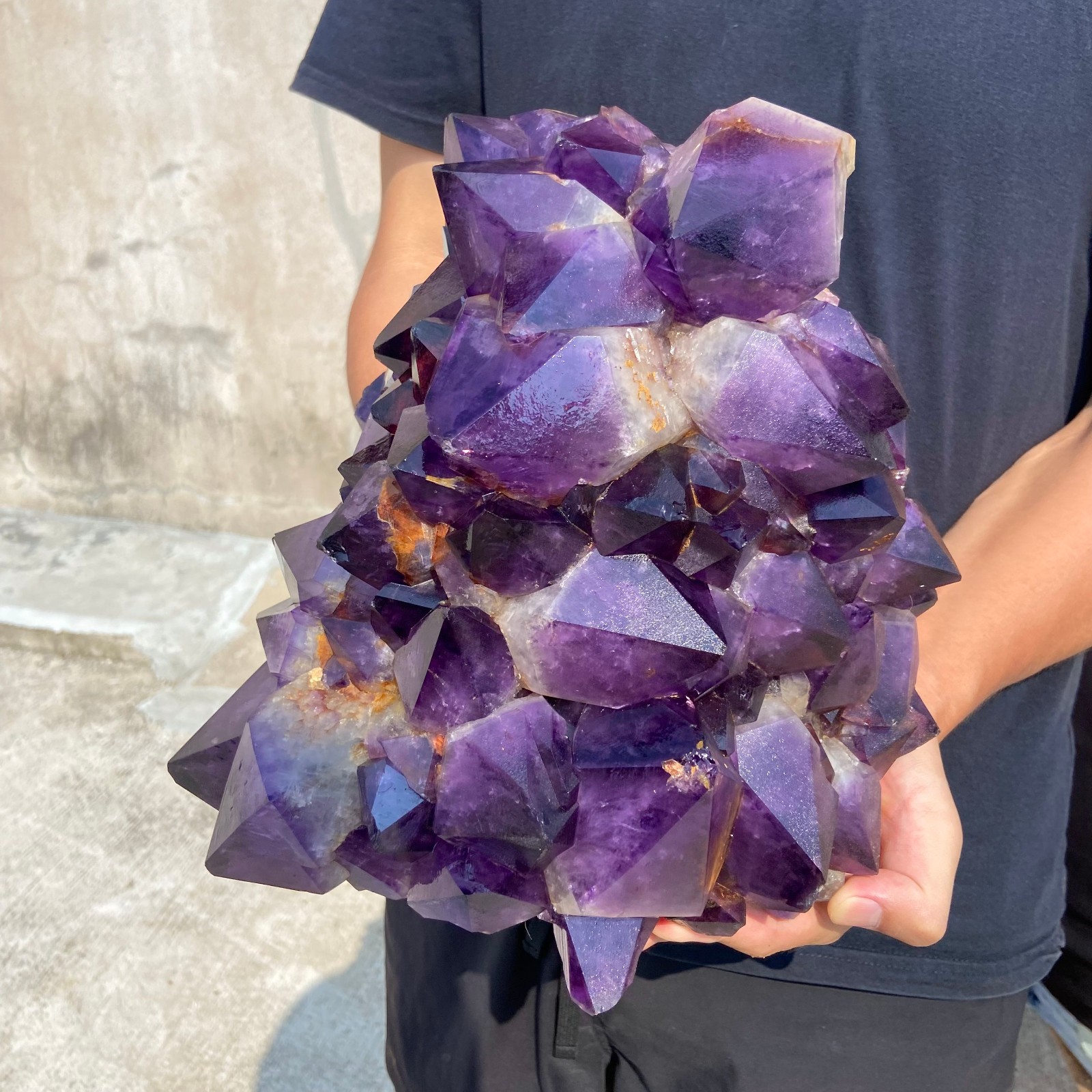 30.5lb Natural Amethyst geode quartz cluster crystal specimen Healing