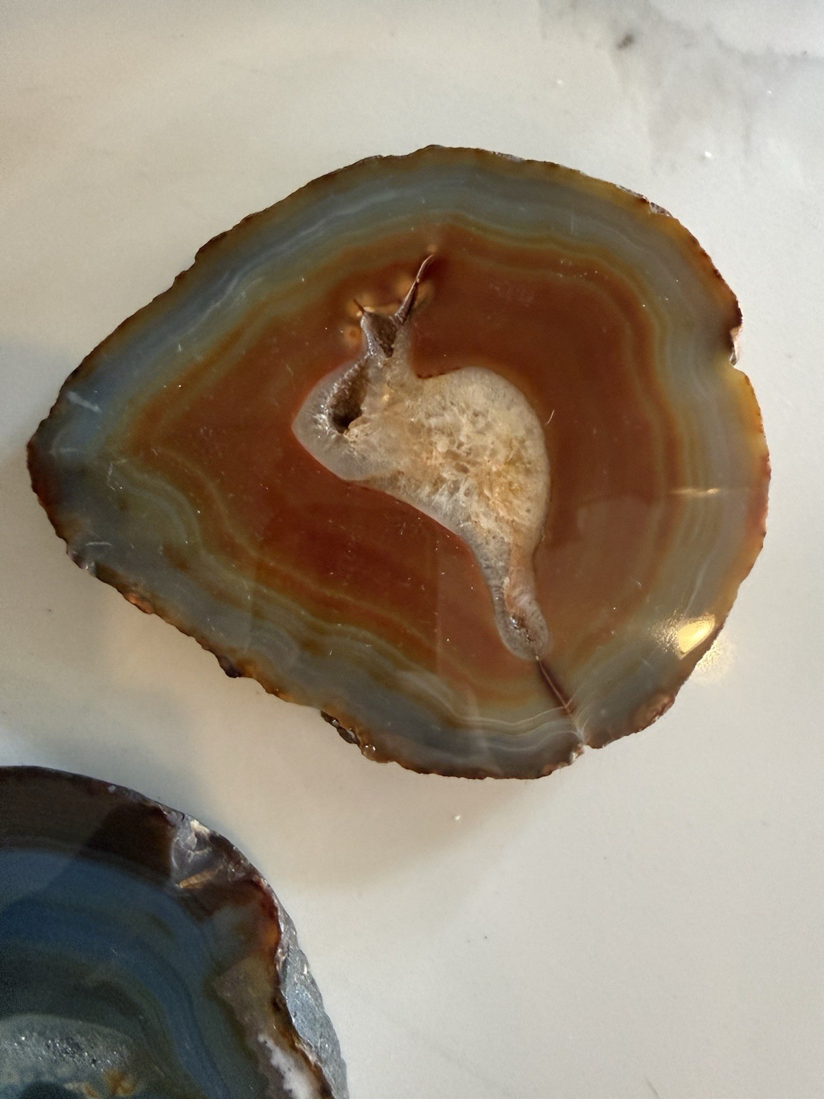 set of 3 agate slices 6” in length