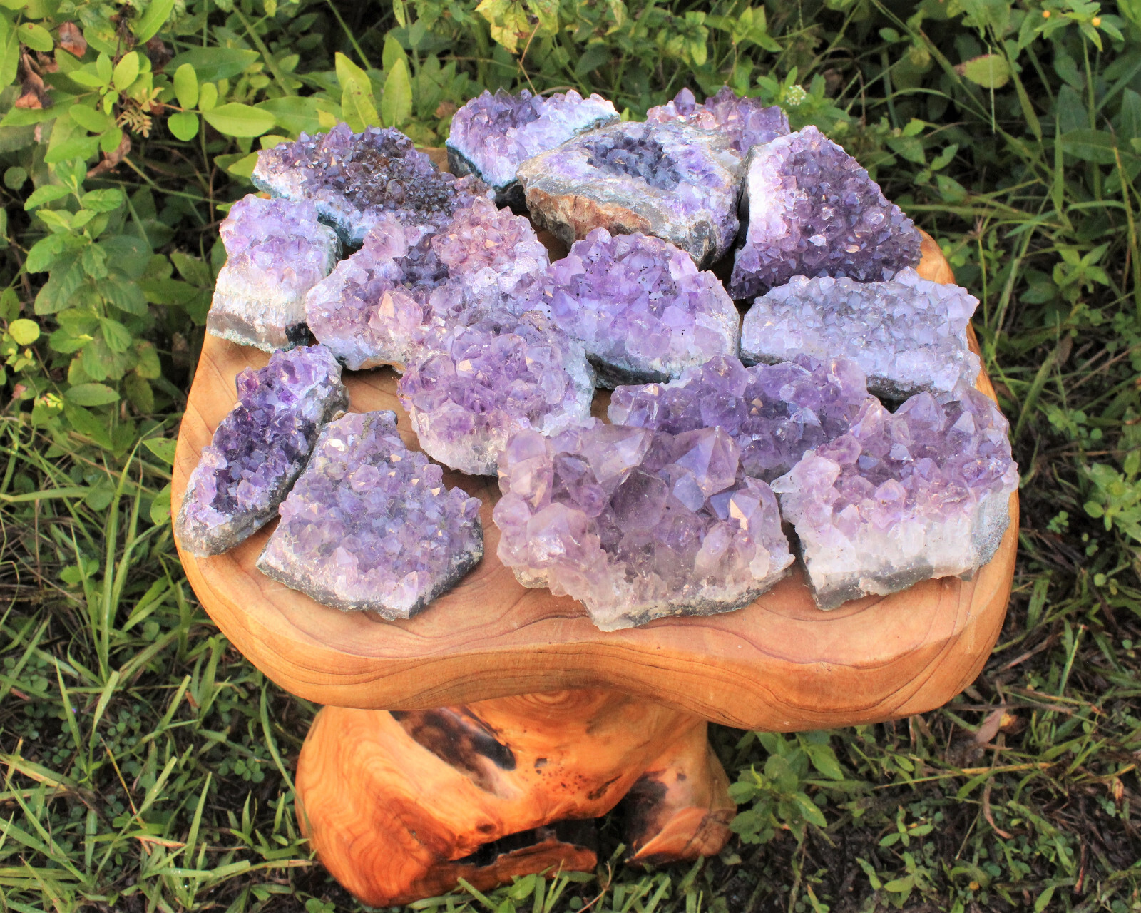 Bulk LARGE Natural Amethyst Crystal Clusters B/C Grade 2lb – 3lb: 4-5 Piece Box