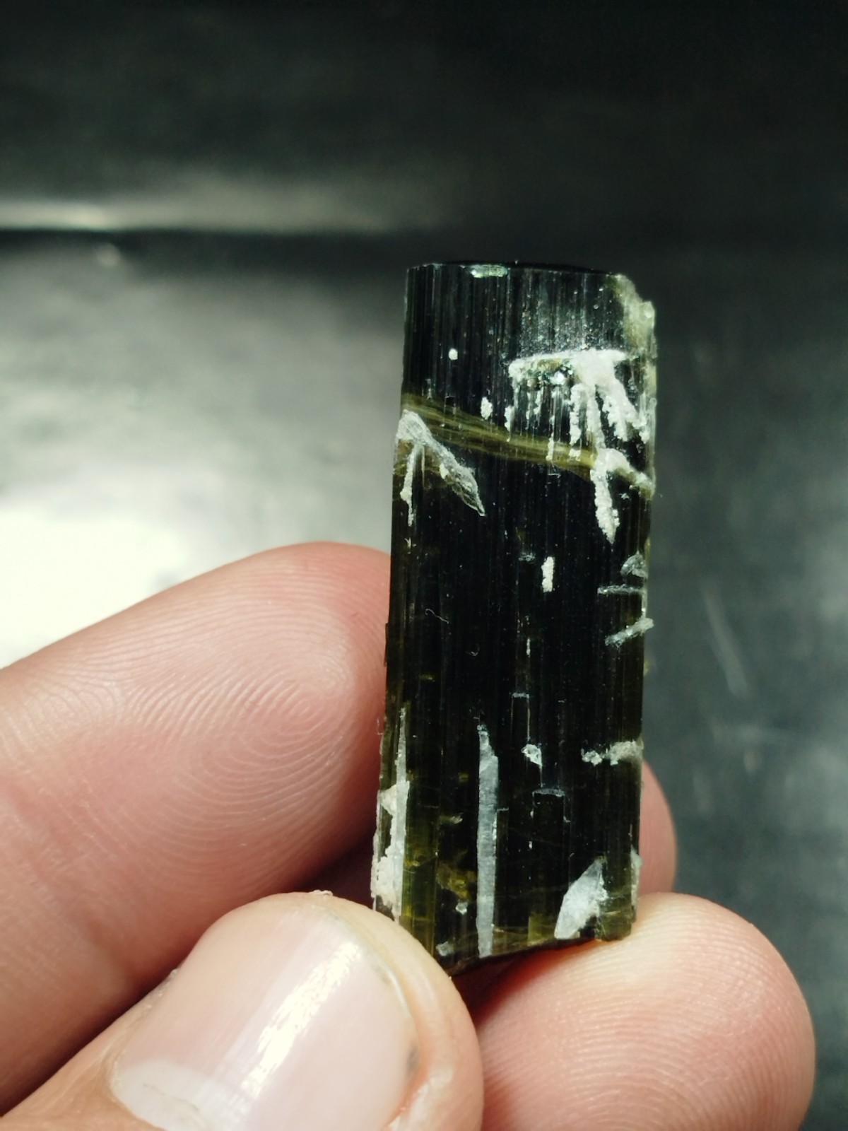 Green Cap Tourmaline With Feldspar Crystal From Astak Nala Skardu Pak 14 Grams