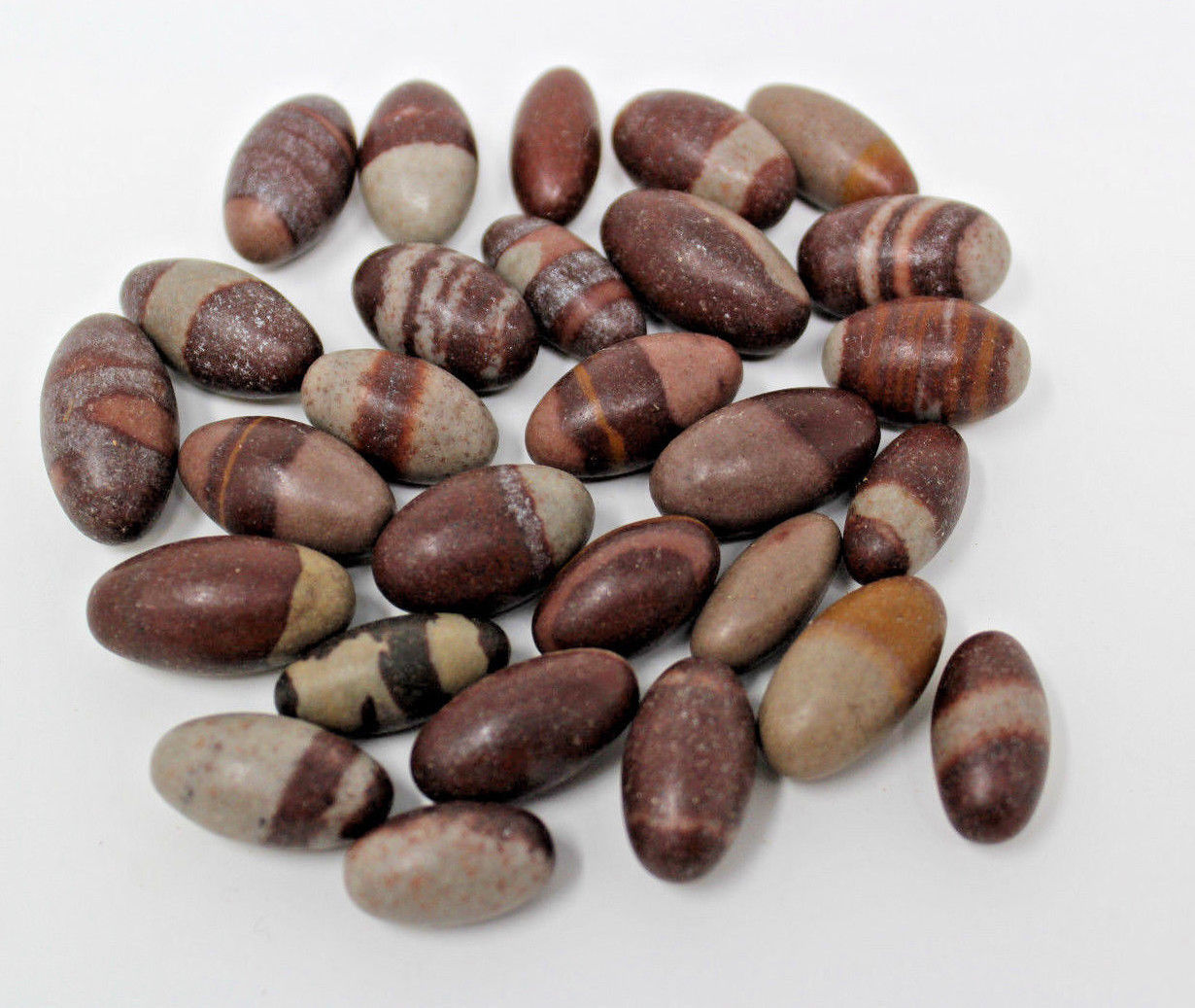 Lot of 20 Shiva Lingam Stones: Small 1″ – 1.25″ size (Shiva Lingham)