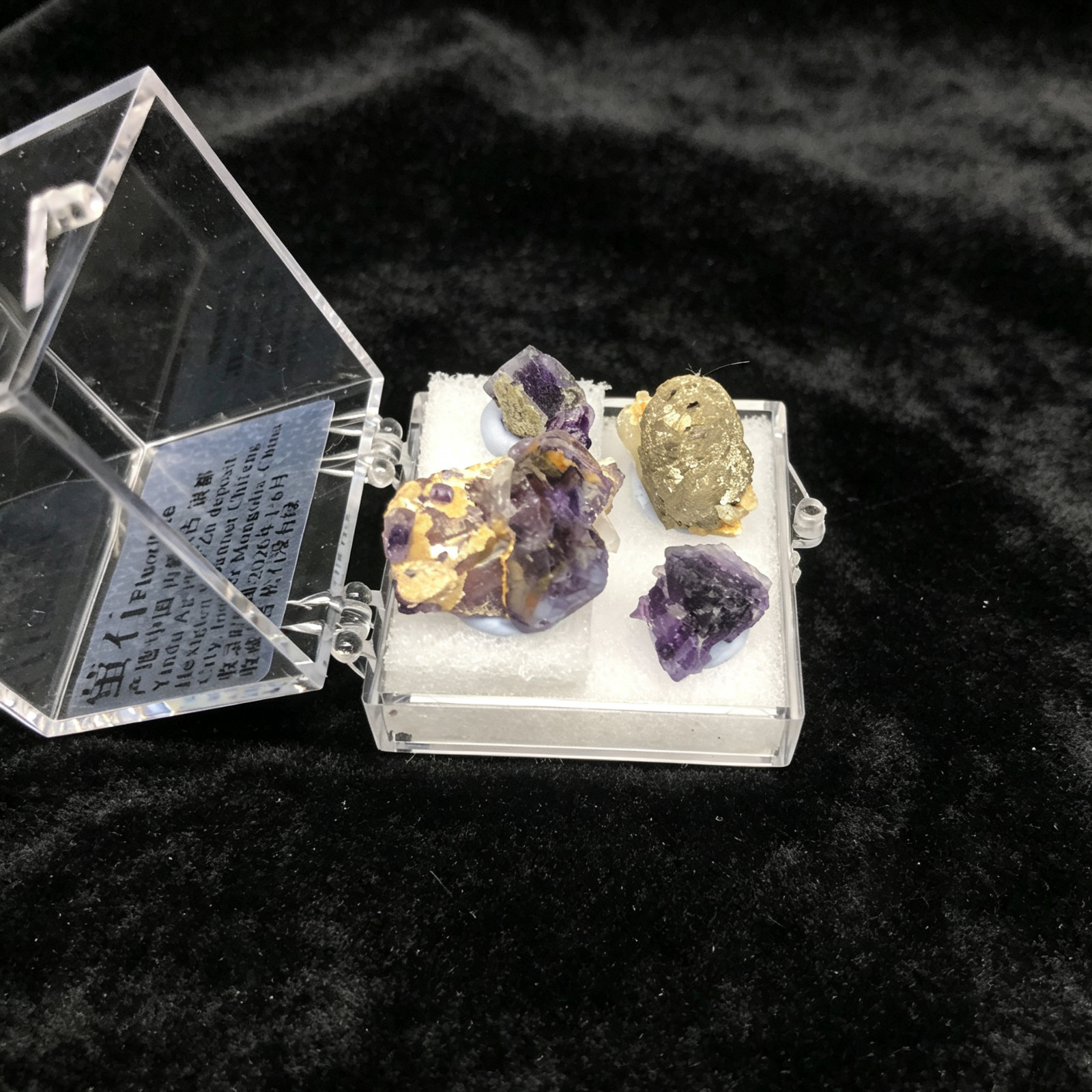 Purple Irregular Crystal Natural Fluorite Mineral Specimen Polished Quartz！