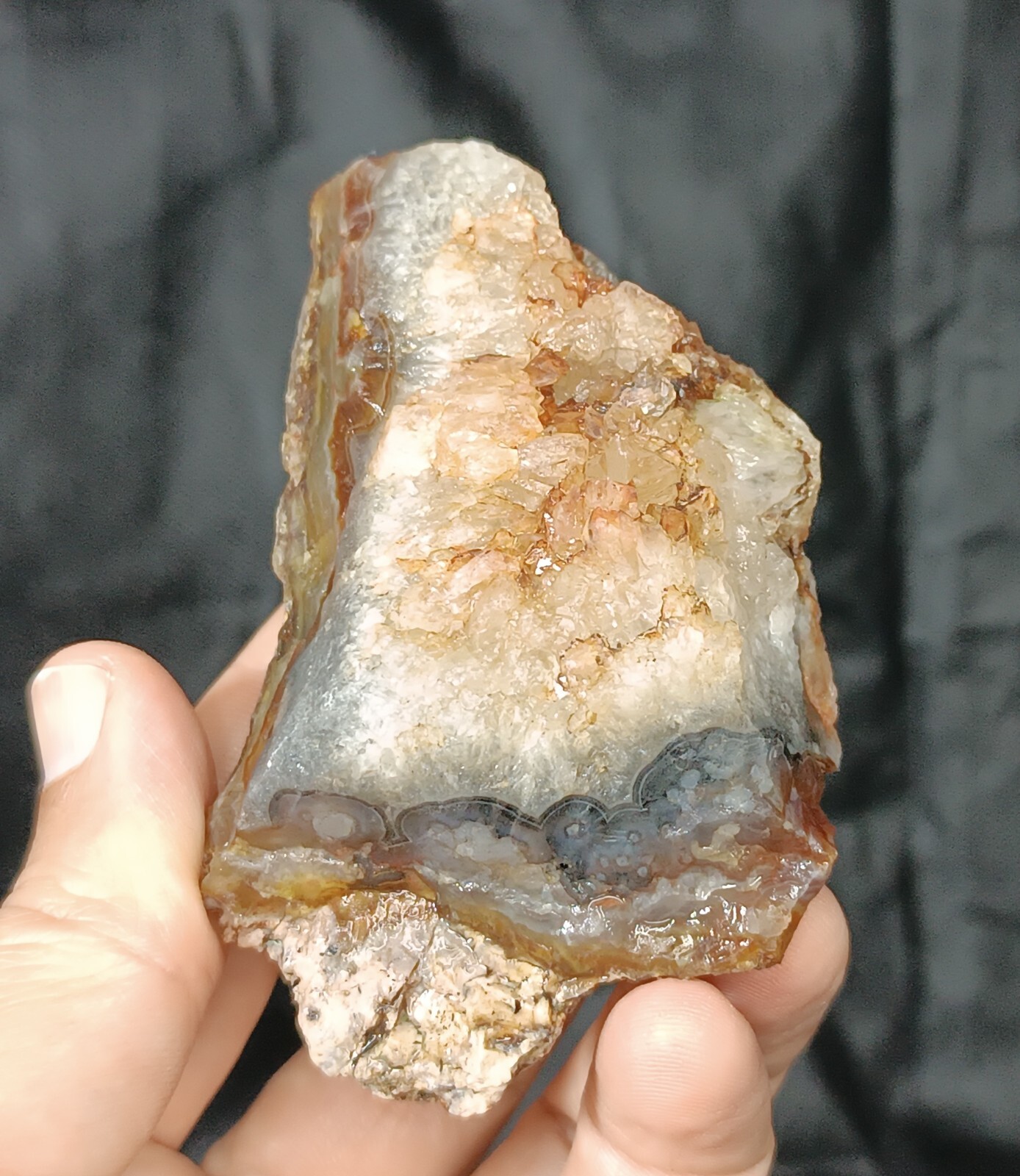 215g/0.57 lb Turkish quartz agate stone rough, gemstone, customs duty included