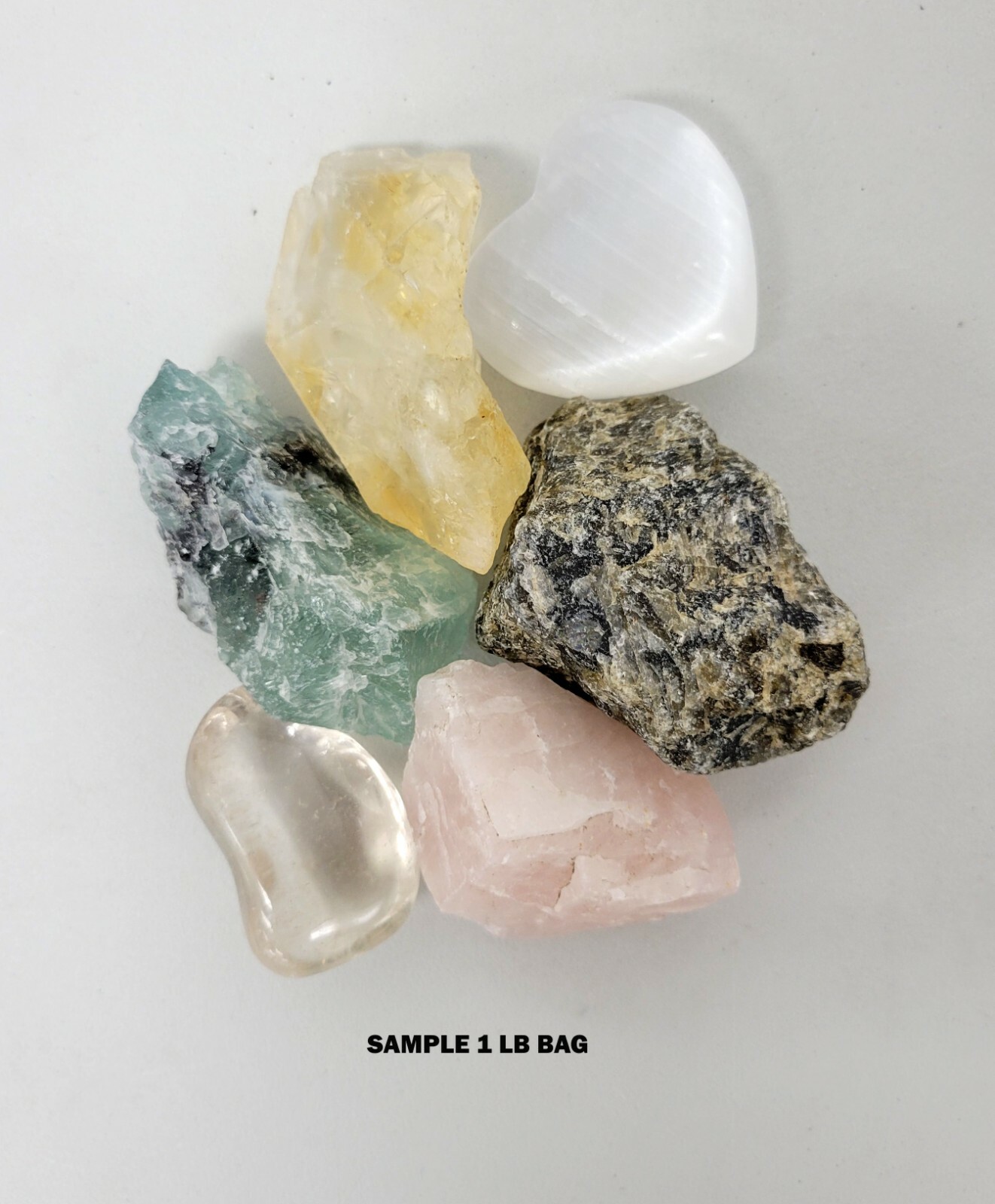 Random Crystals Lot, Assorted Mixed Gemstones, Bulk Rough & Tumbled Stones