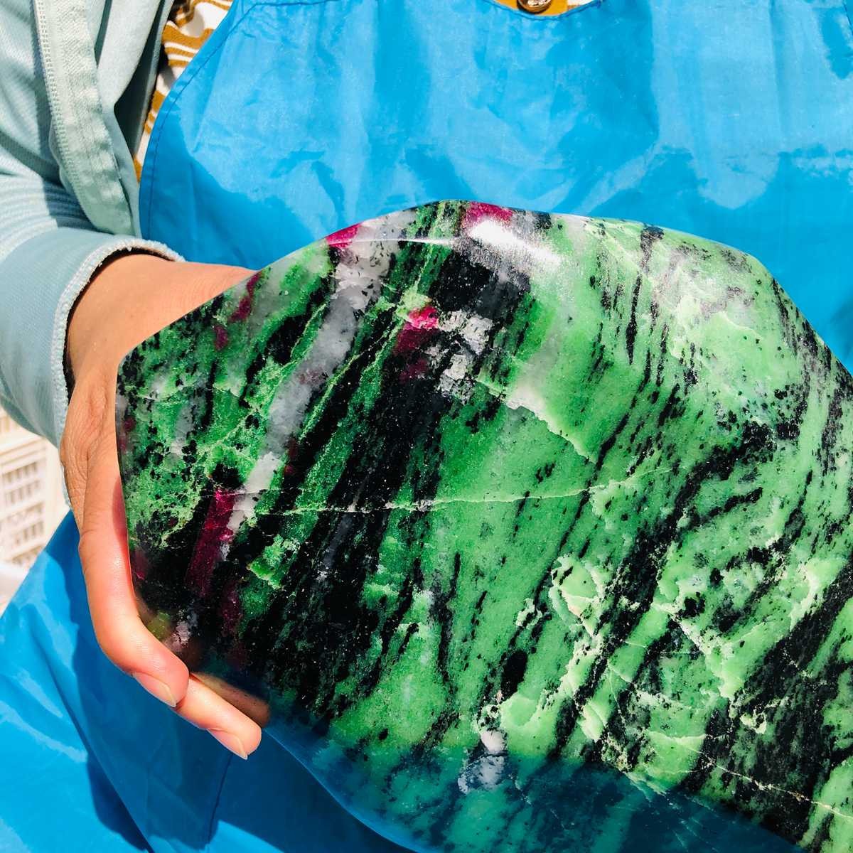 13.44LB Natural zoisite specimen ore quartz crystal mineral healing decor